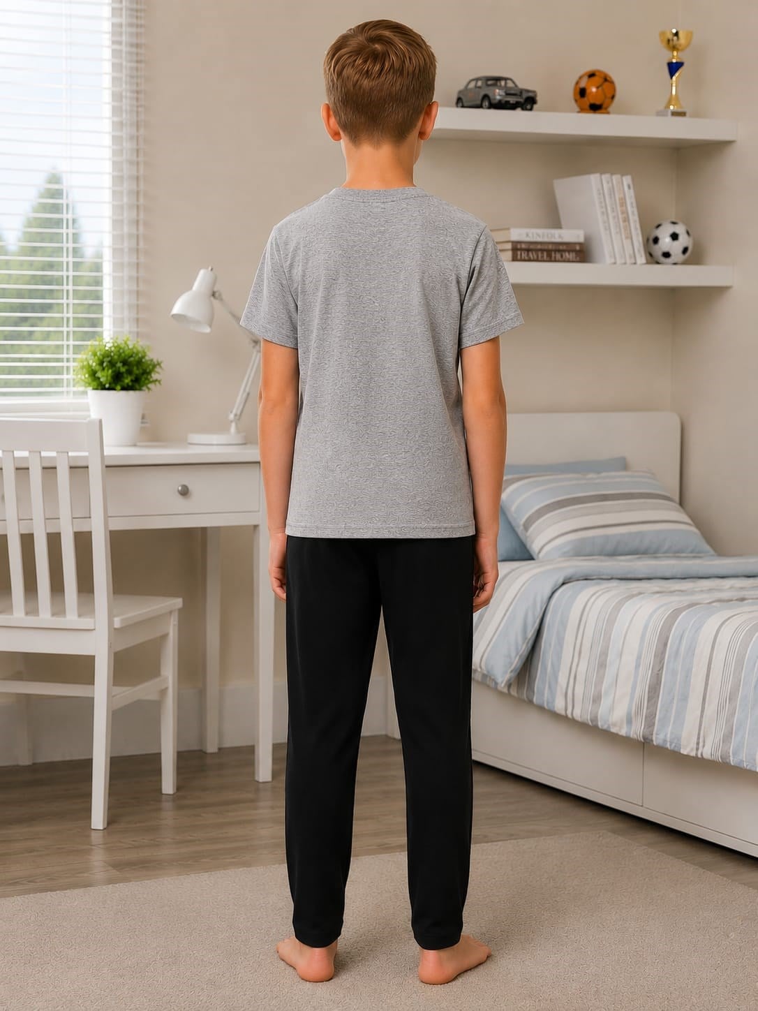 Süprem 4028 Erkek Çocuk Kısa Kollu Pijama Takımı