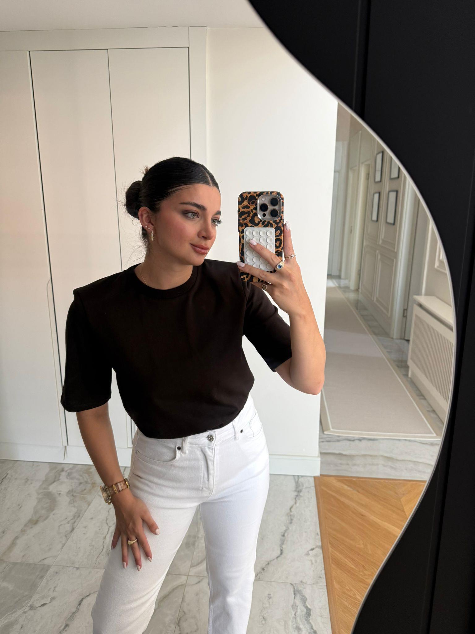 Acı Kahve Vatkalı Basic Tişört