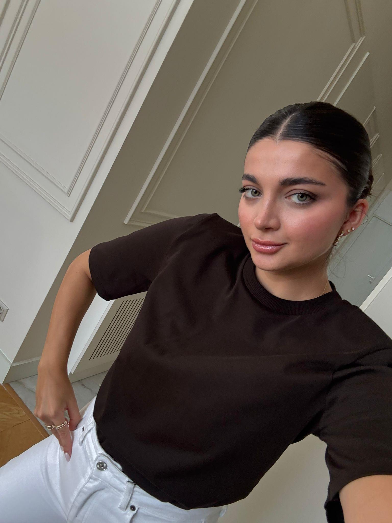 Acı Kahve Vatkalı Basic Tişört
