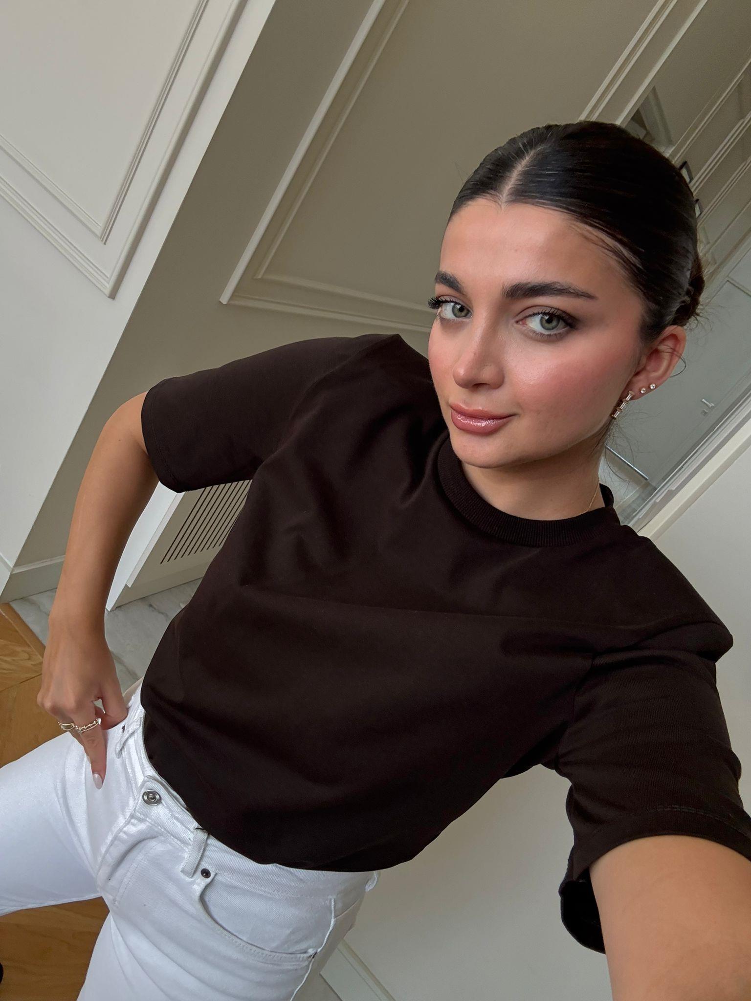Acı Kahve Vatkalı Basic Tişört