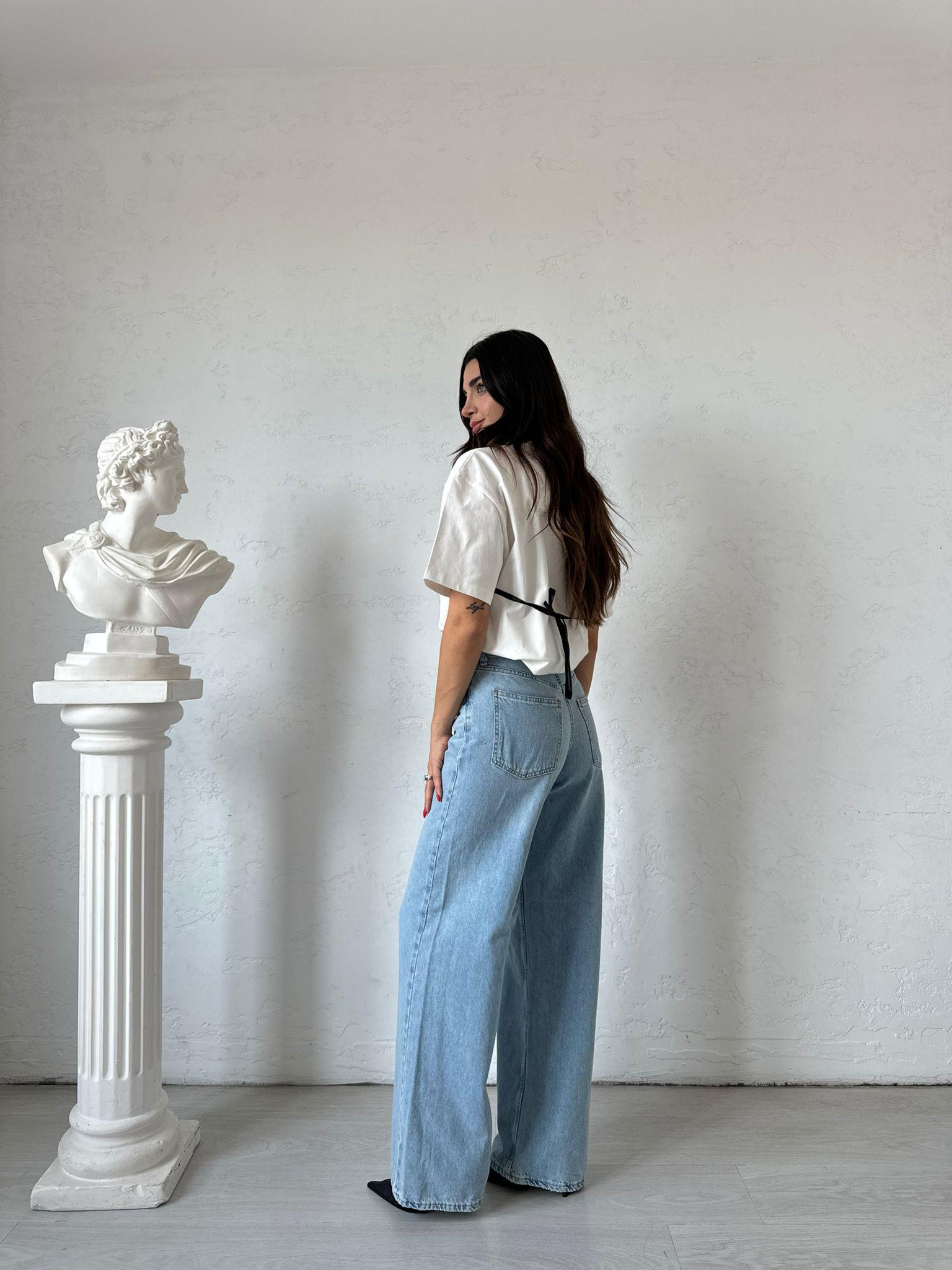 Açık Mavi Helen Palazzo Jean