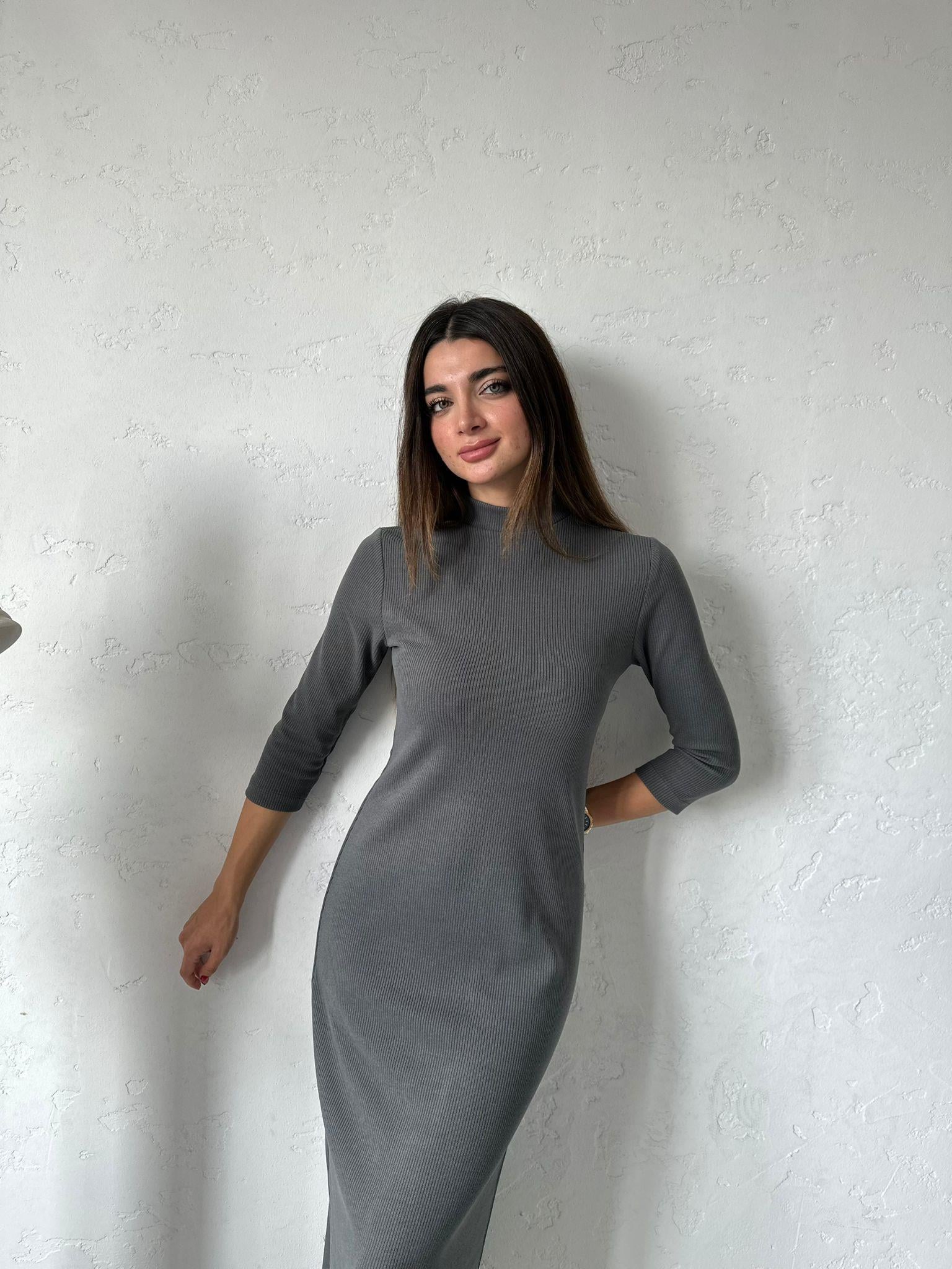 Antrasit Fitilli Lora Elbise