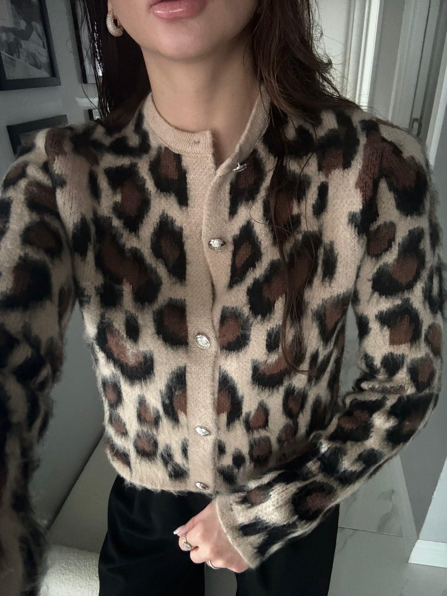 Bej Leopar Hırka