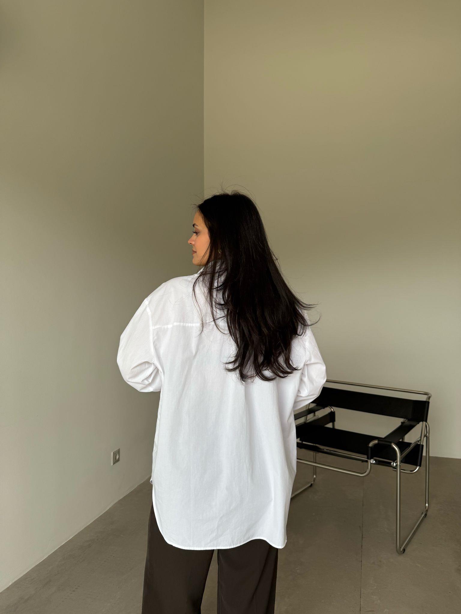 Beyaz Basic Bloom Gömlek