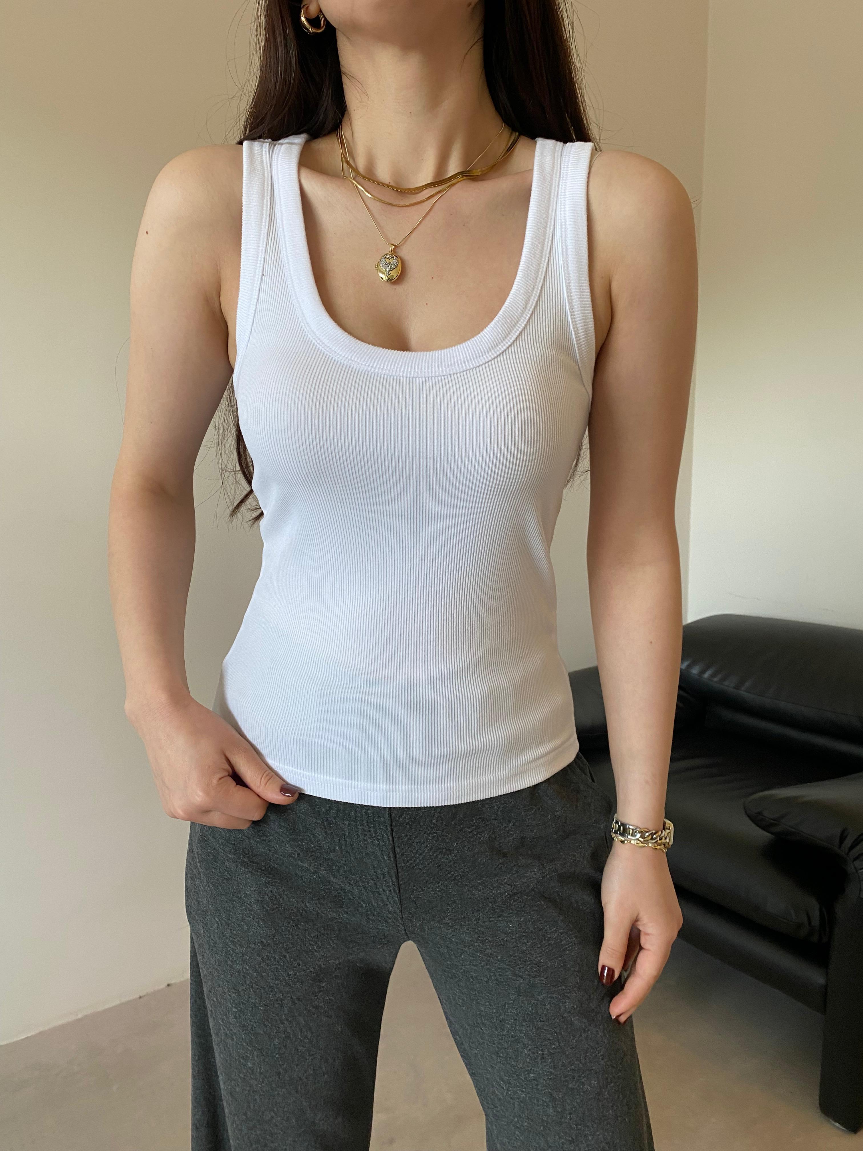 Beyaz Fitilli Halter Yaka Crop (51 Cm)