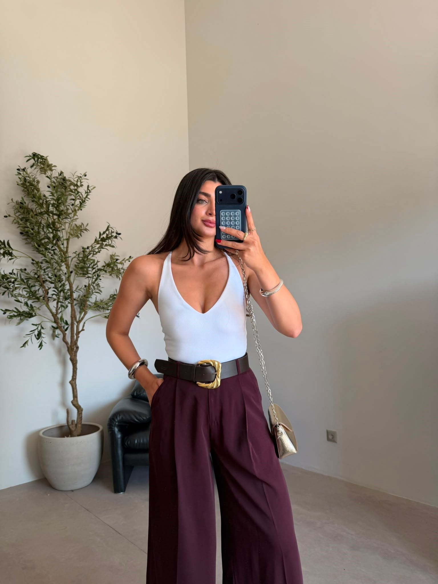 Beyaz Sırt Dekolteli Fitilli Bodysuit