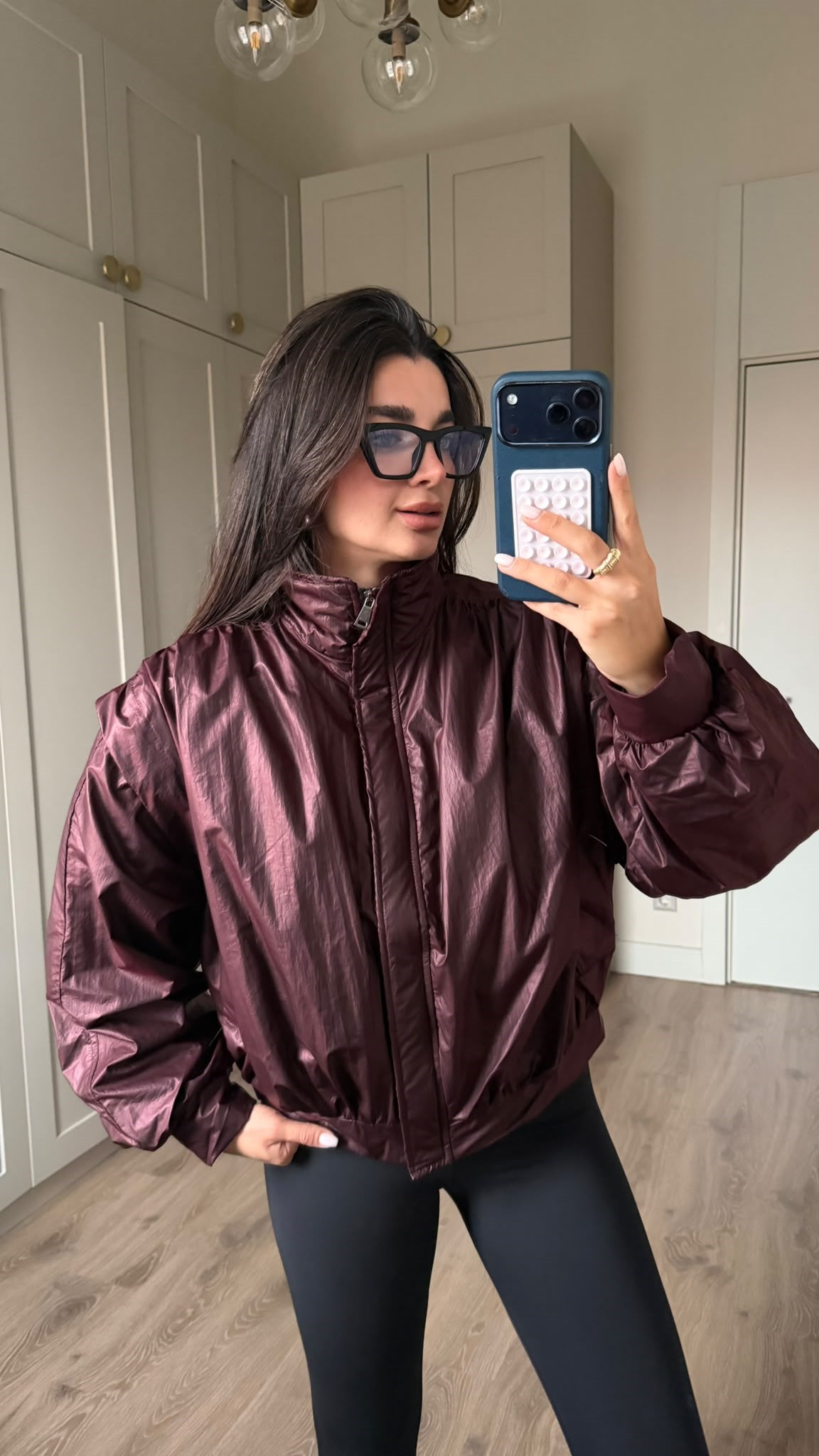 Bordo Aura Bomber Ceket
