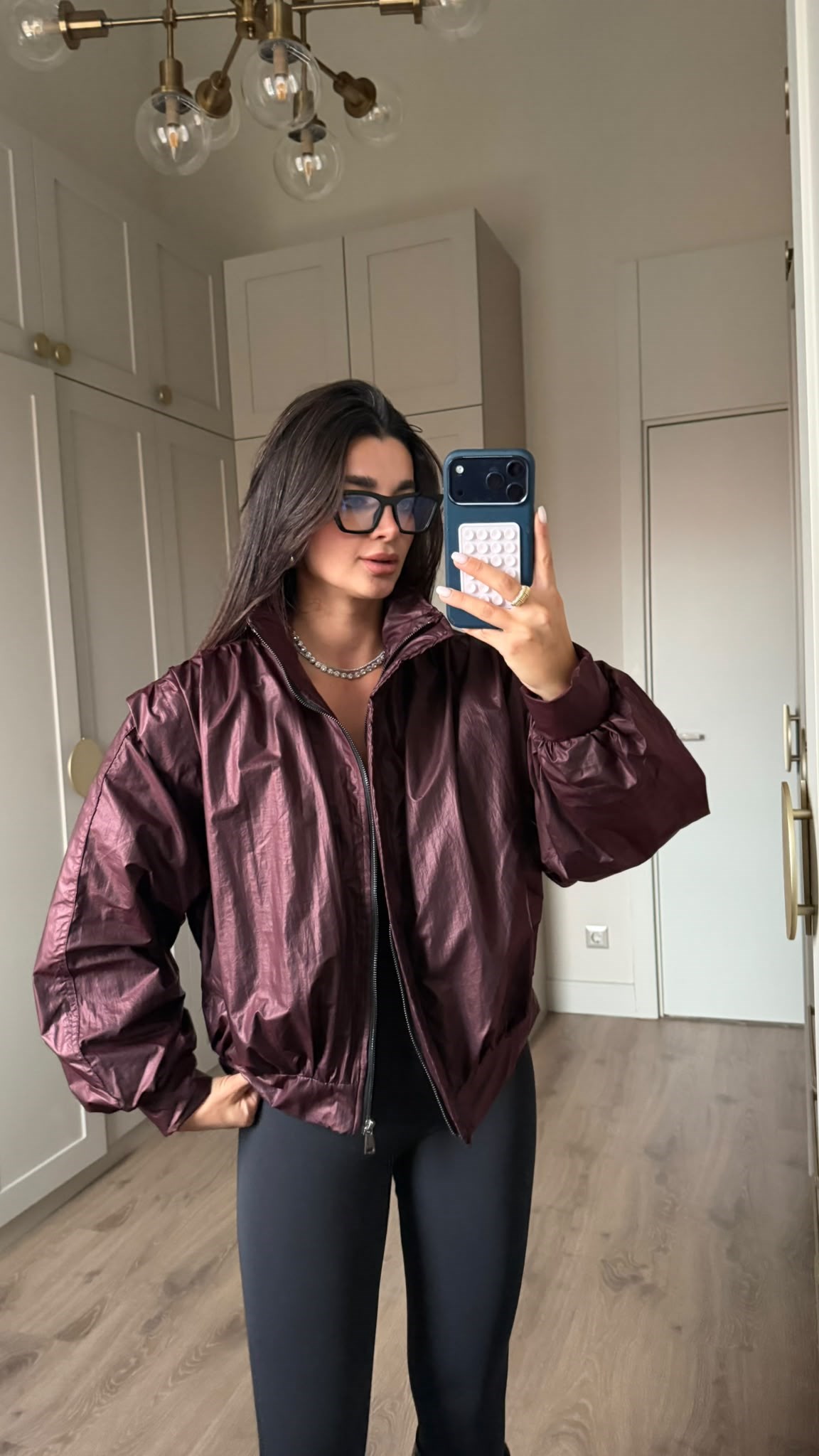 Bordo Aura Bomber Ceket