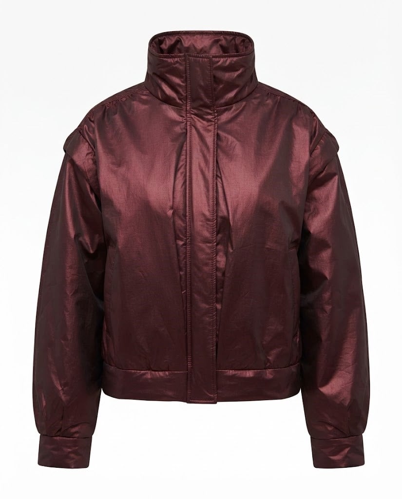 Bordo Aura Bomber Ceket