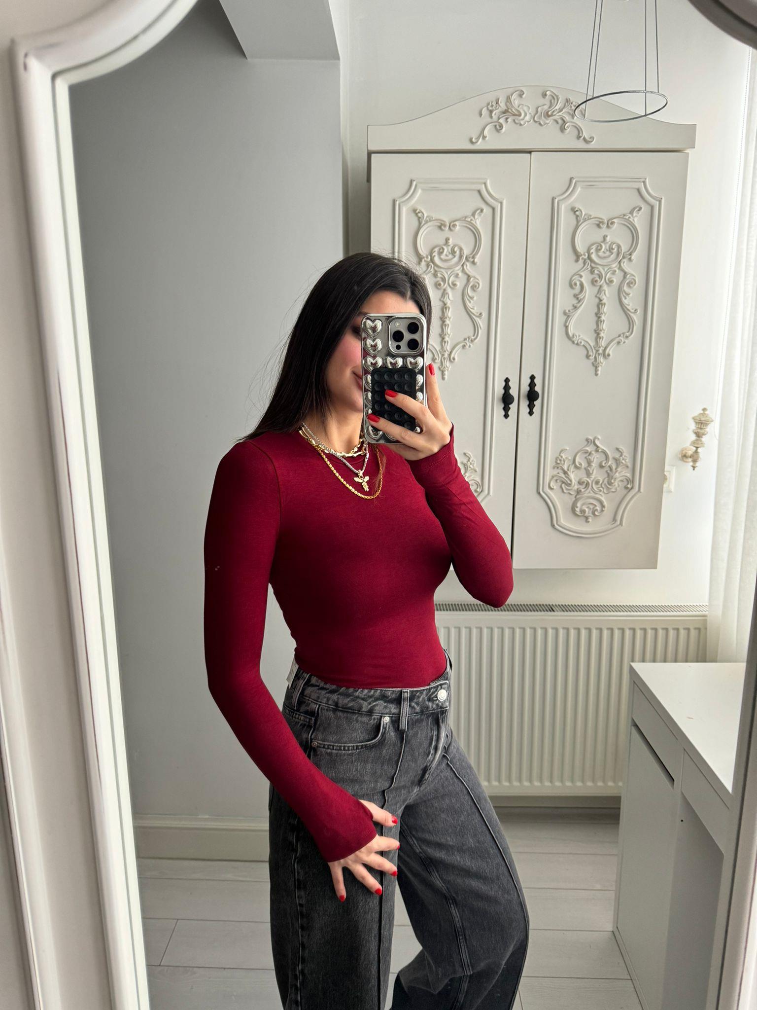 Bordo Basic Aura Bluz