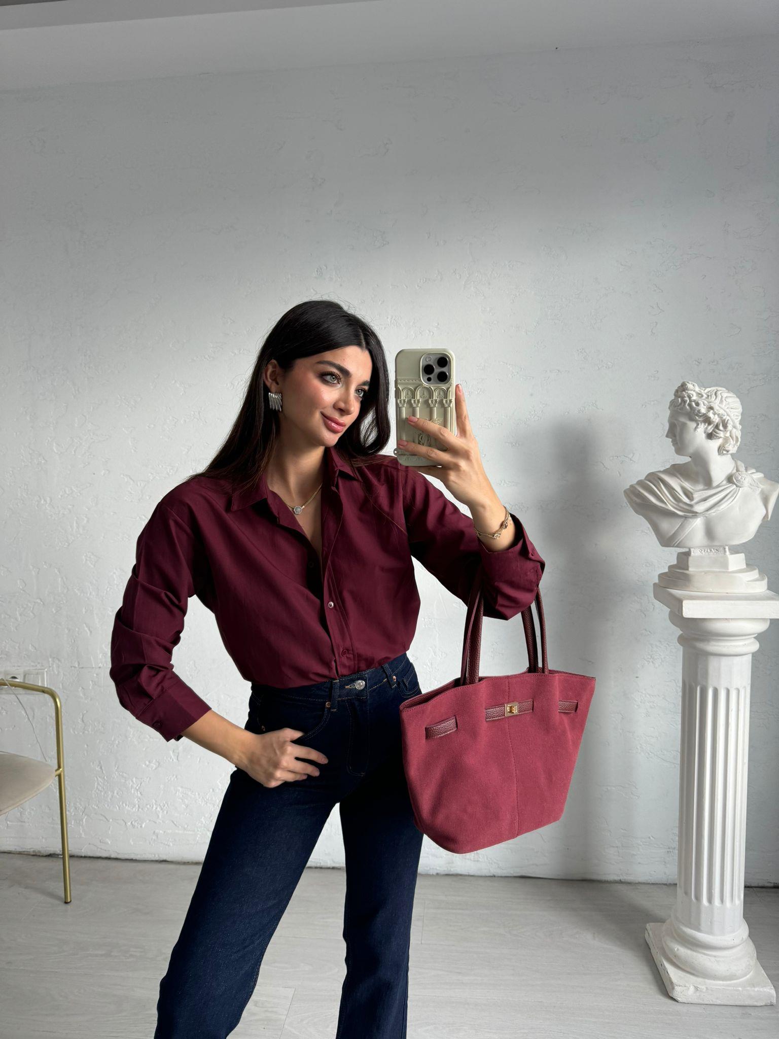 Bordo Basic Gömlek