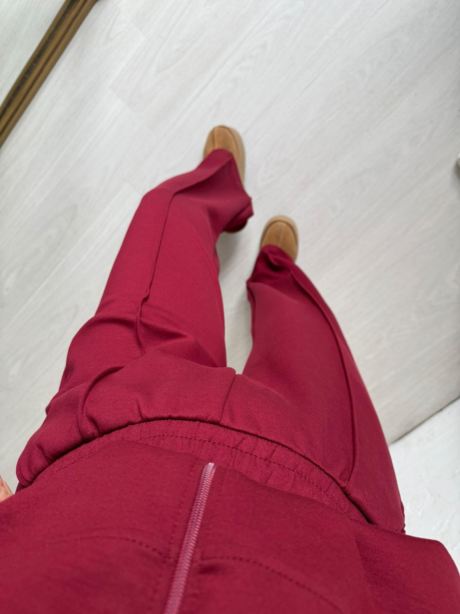 Bordo Fermuarlı Lucas Modal Takım