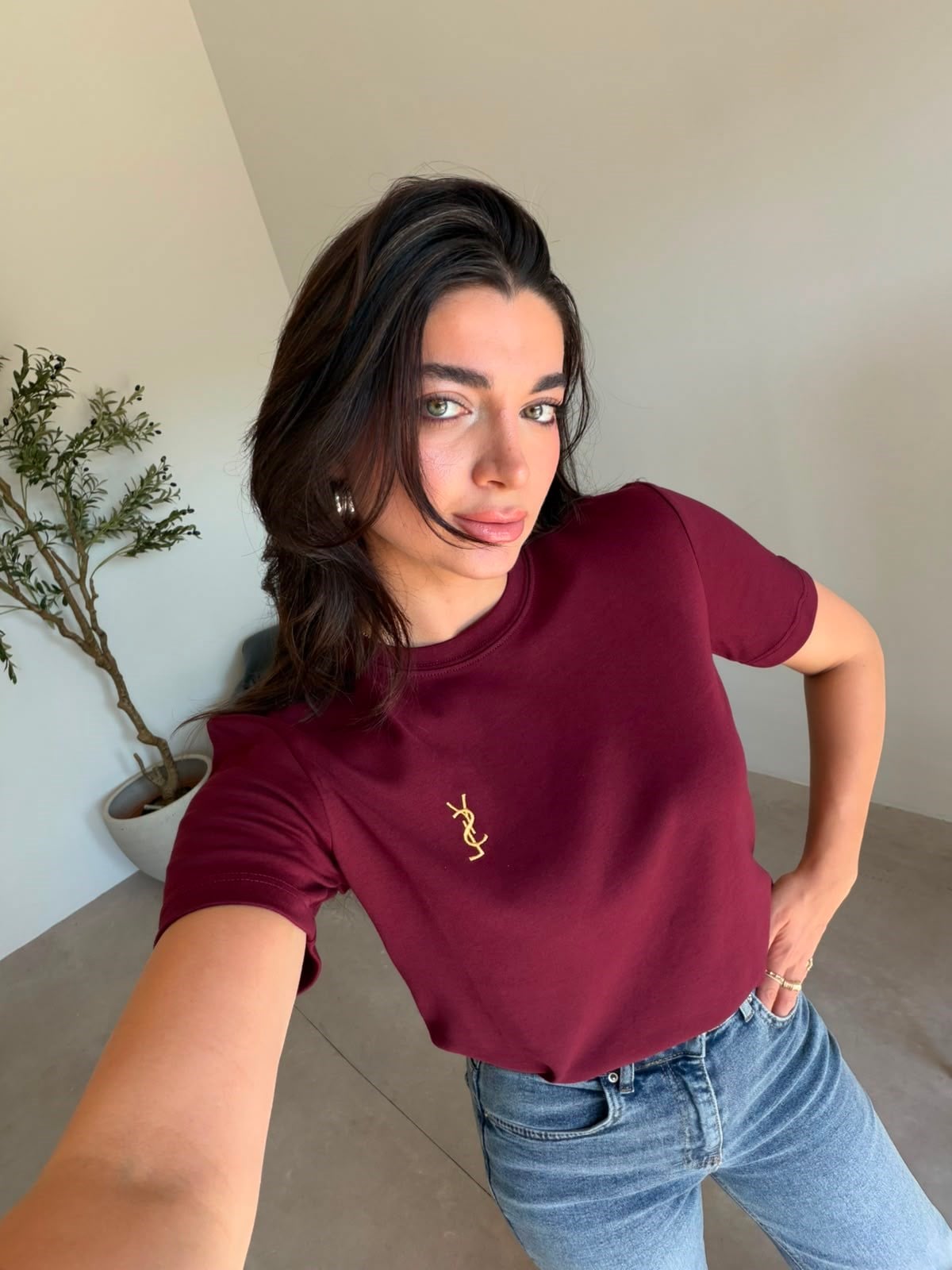 Bordo Marka Model Diana Tişört