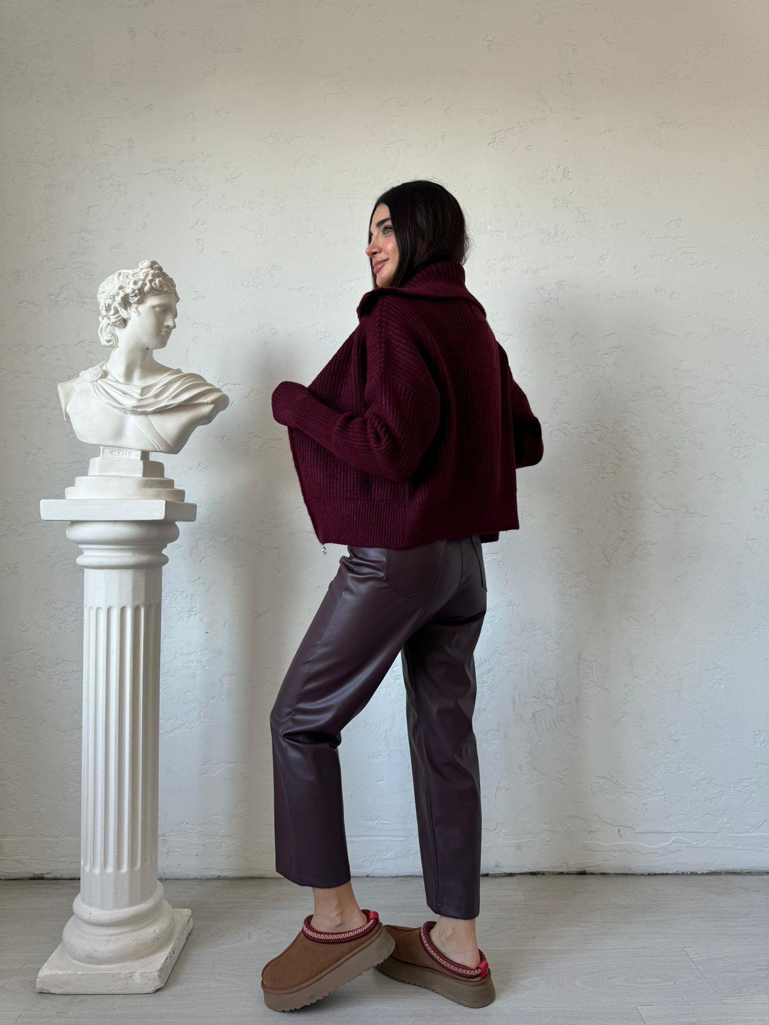Bordo Selanik Hırka