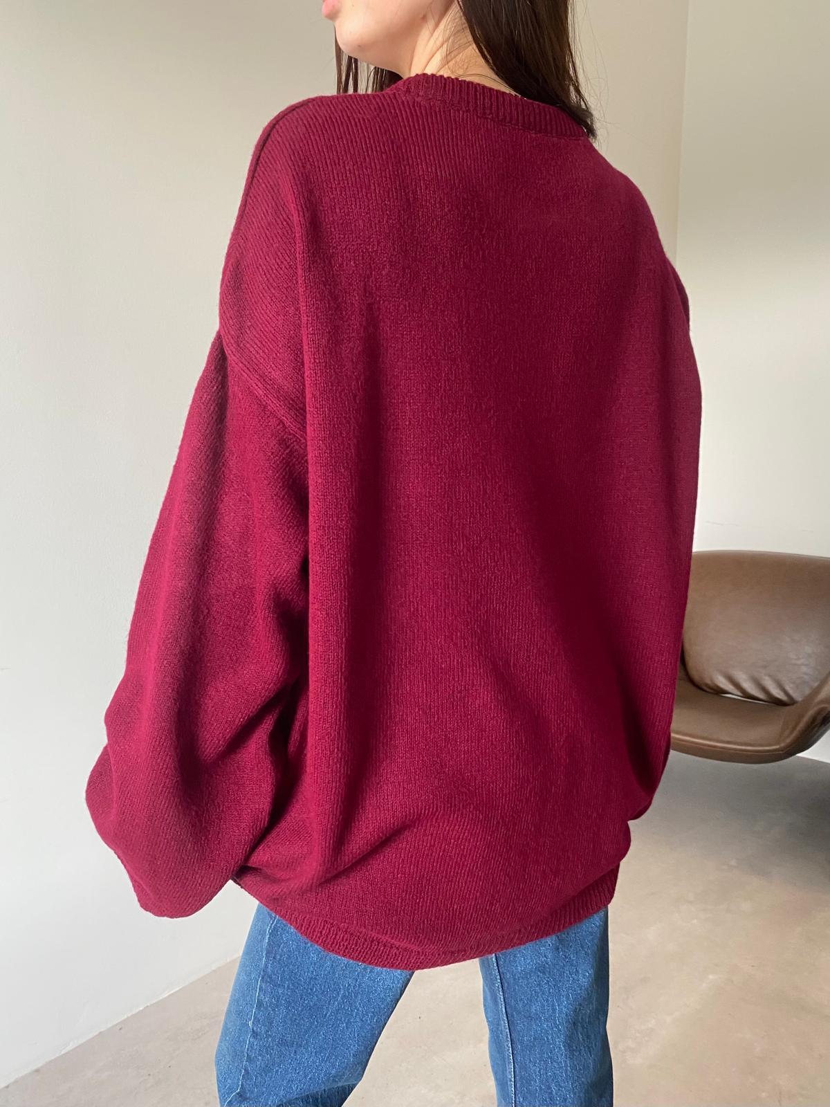 Bordo Yumuşacık Pinterest Kazak