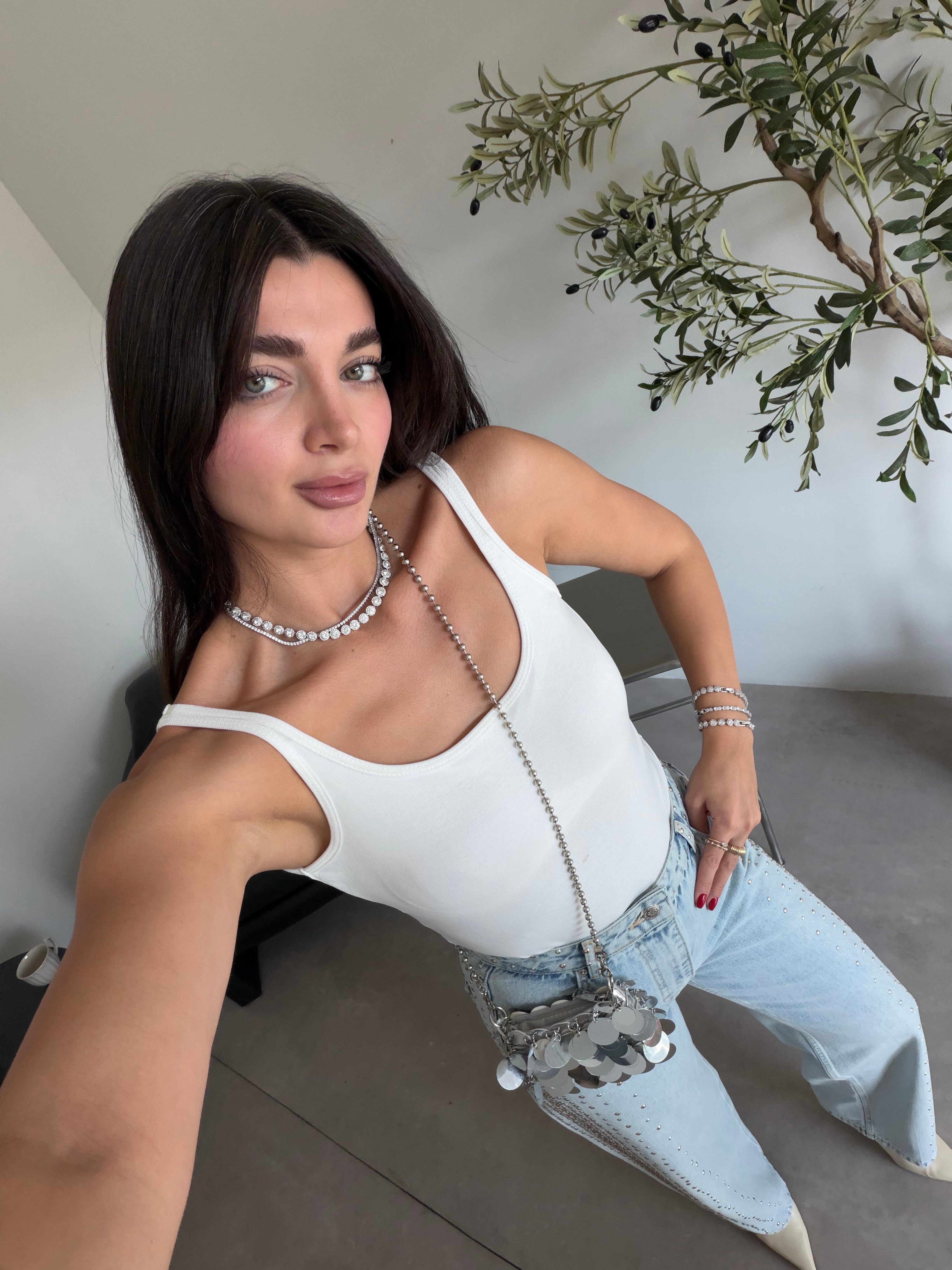 Buz Mavisi Droplu Jean