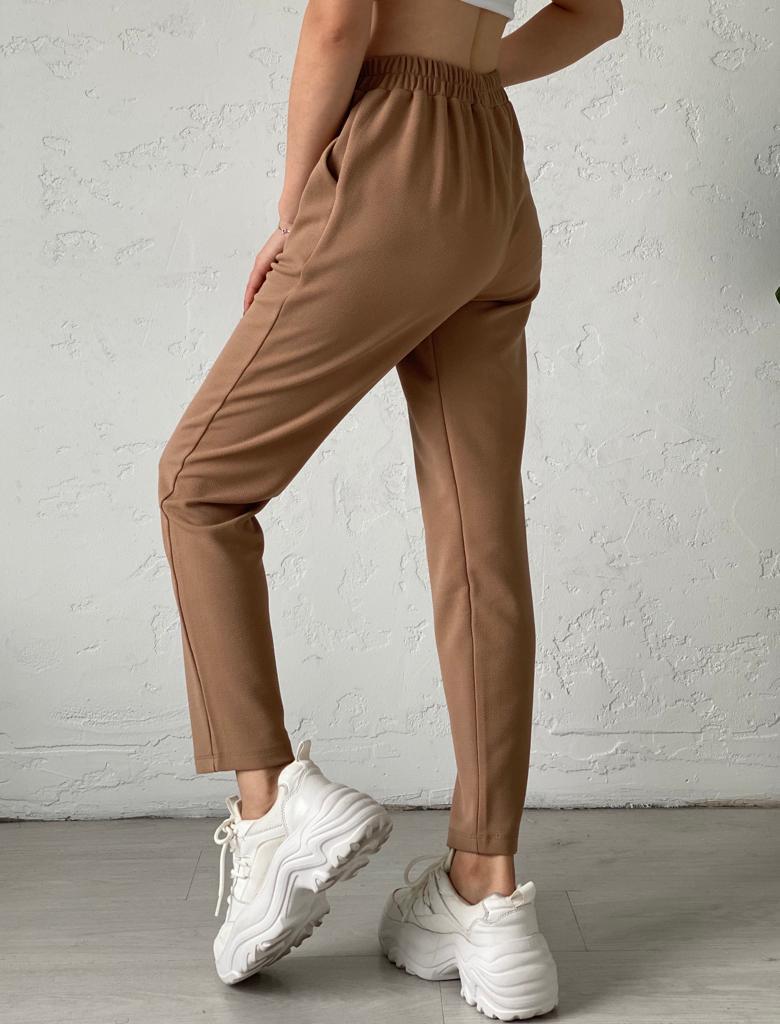 Camel Beli Bağlamalı Misty Pantolon