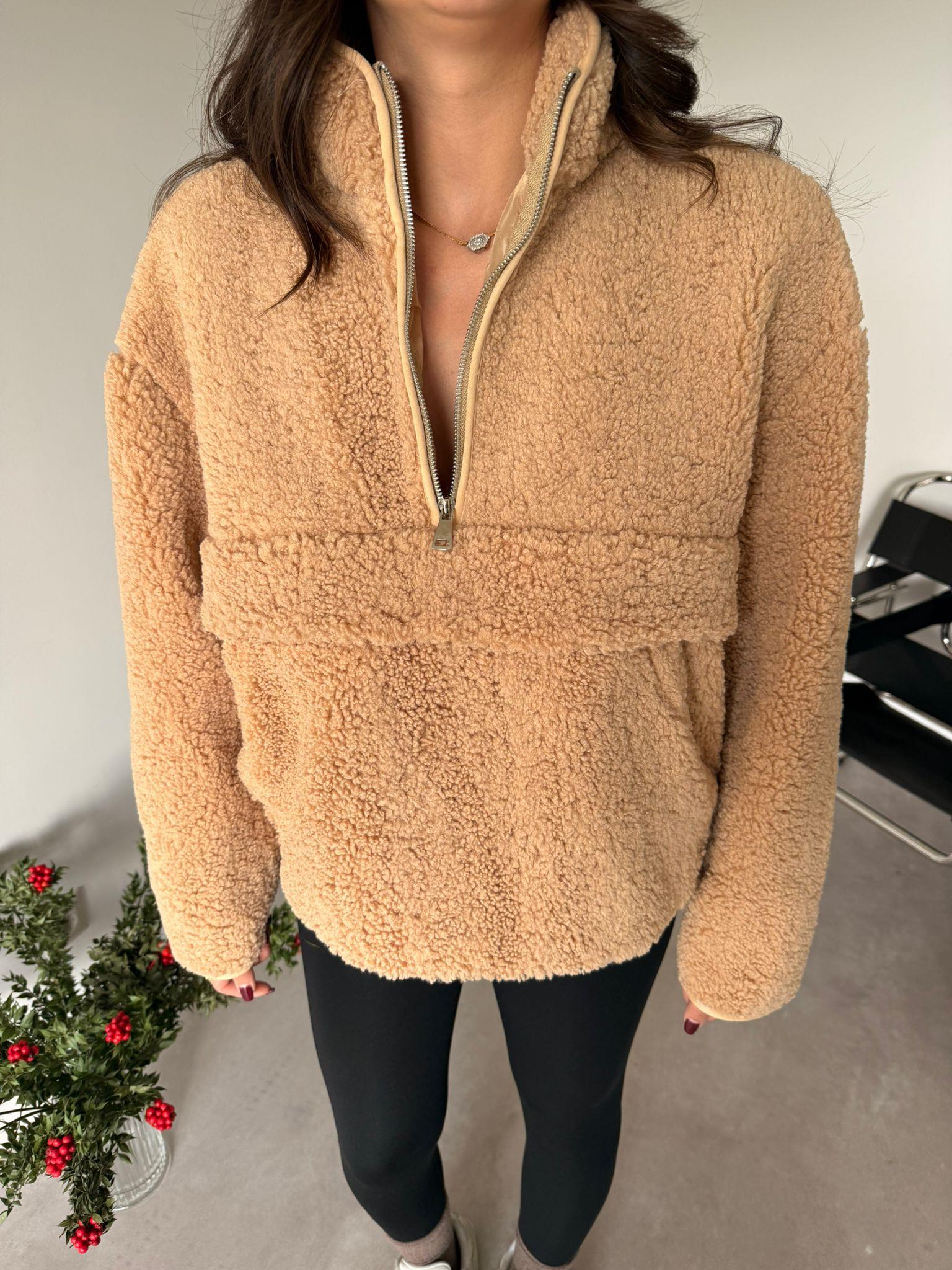 Camel Kanguru Cepli Teddy Sweat