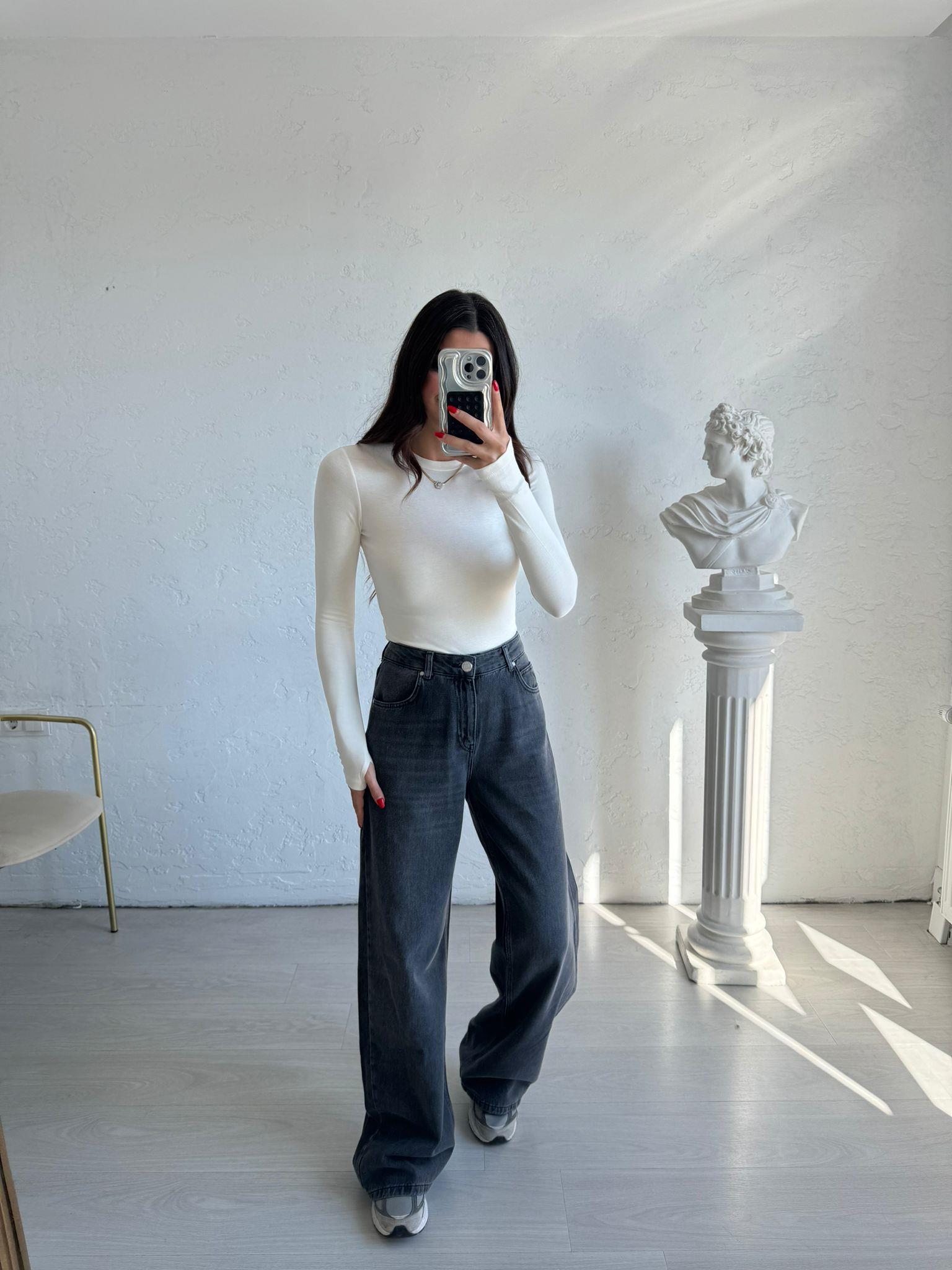 Ekru Basic Aura Bluz