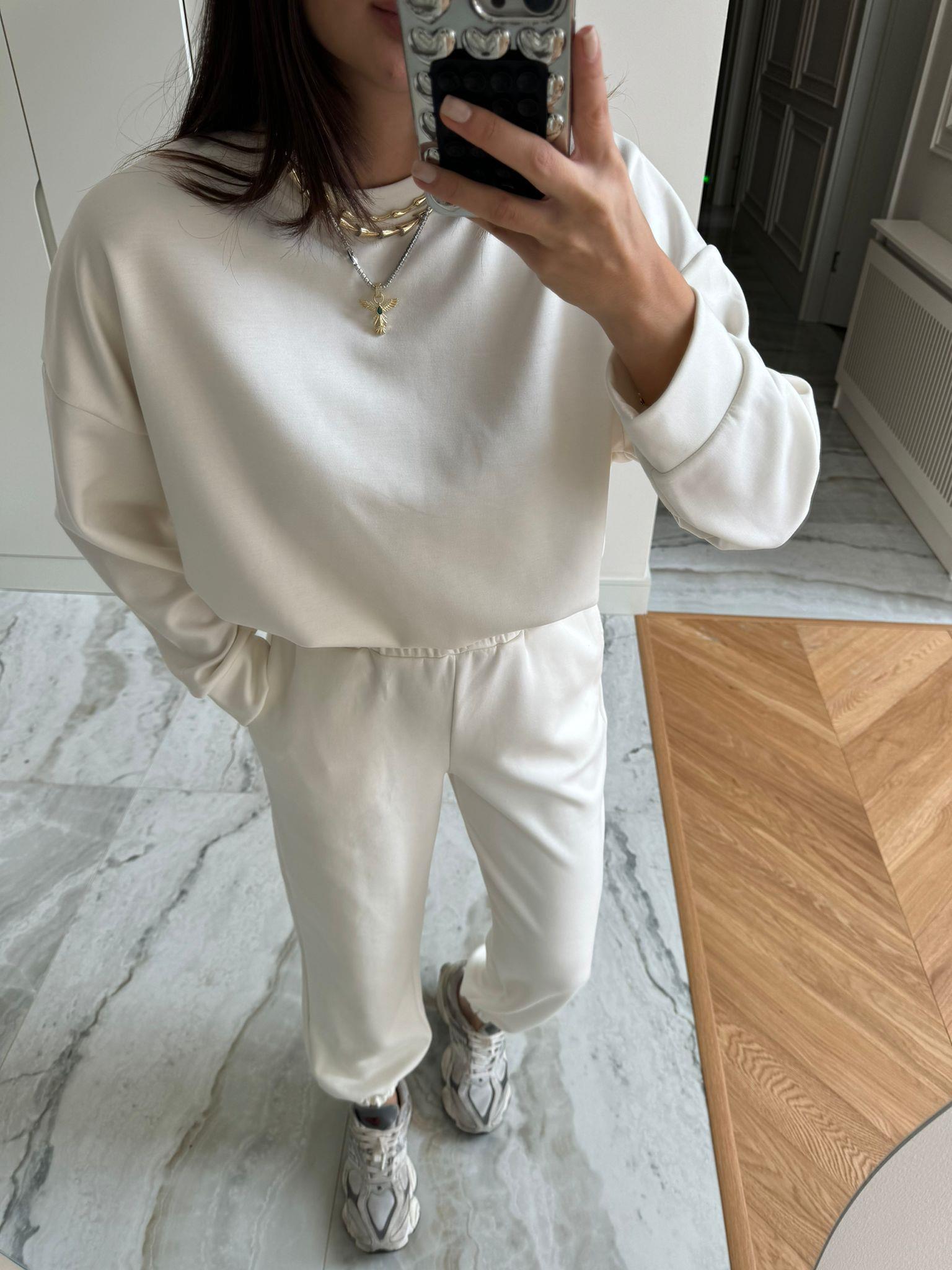 Ekru Basic Modal Eşofman Takımı