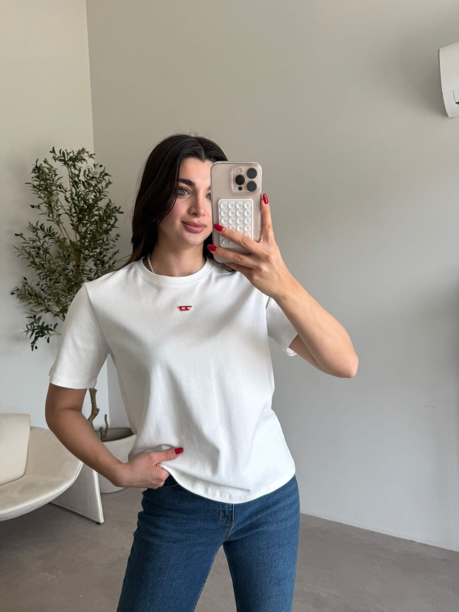 Ekru Bisiklet Yaka Marka Model Terra Tişört