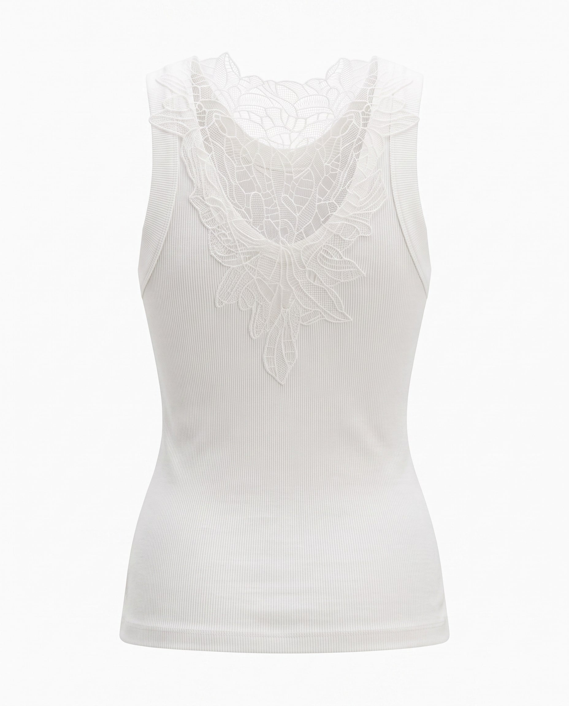 Ekru Halter Yaka Sırtı Dantelli Bluz