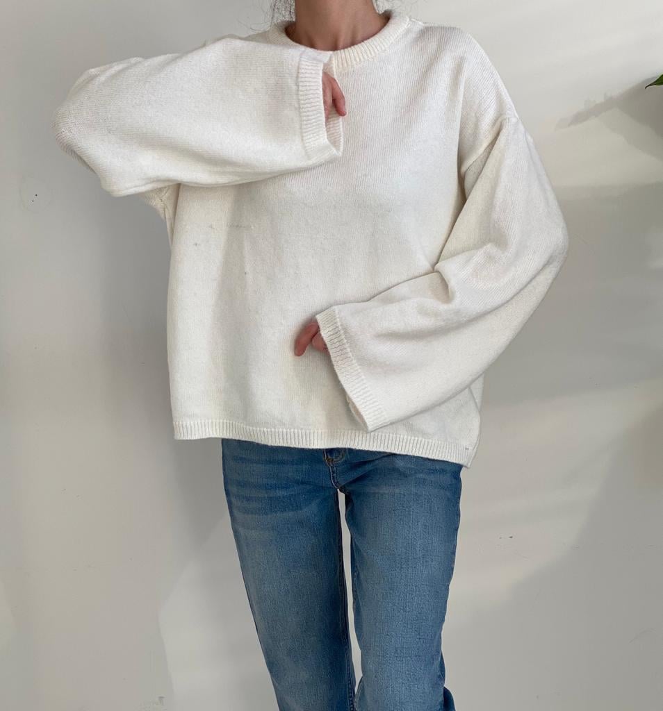 Ekru Oversize Kazak