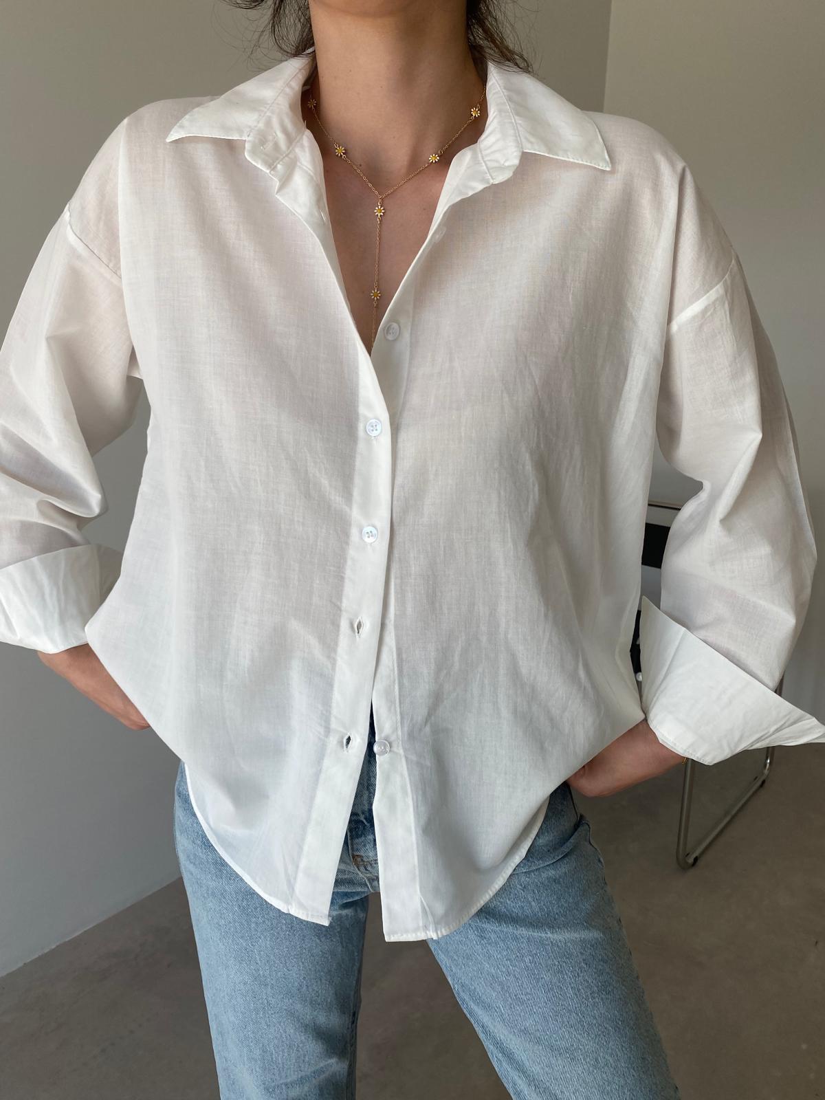 Ekru Pearl Keten Gömlek