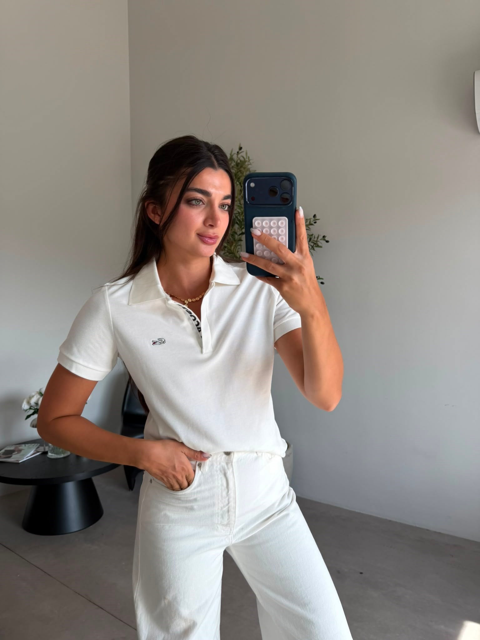 Ekru Polo Yaka Marka Model Tişört