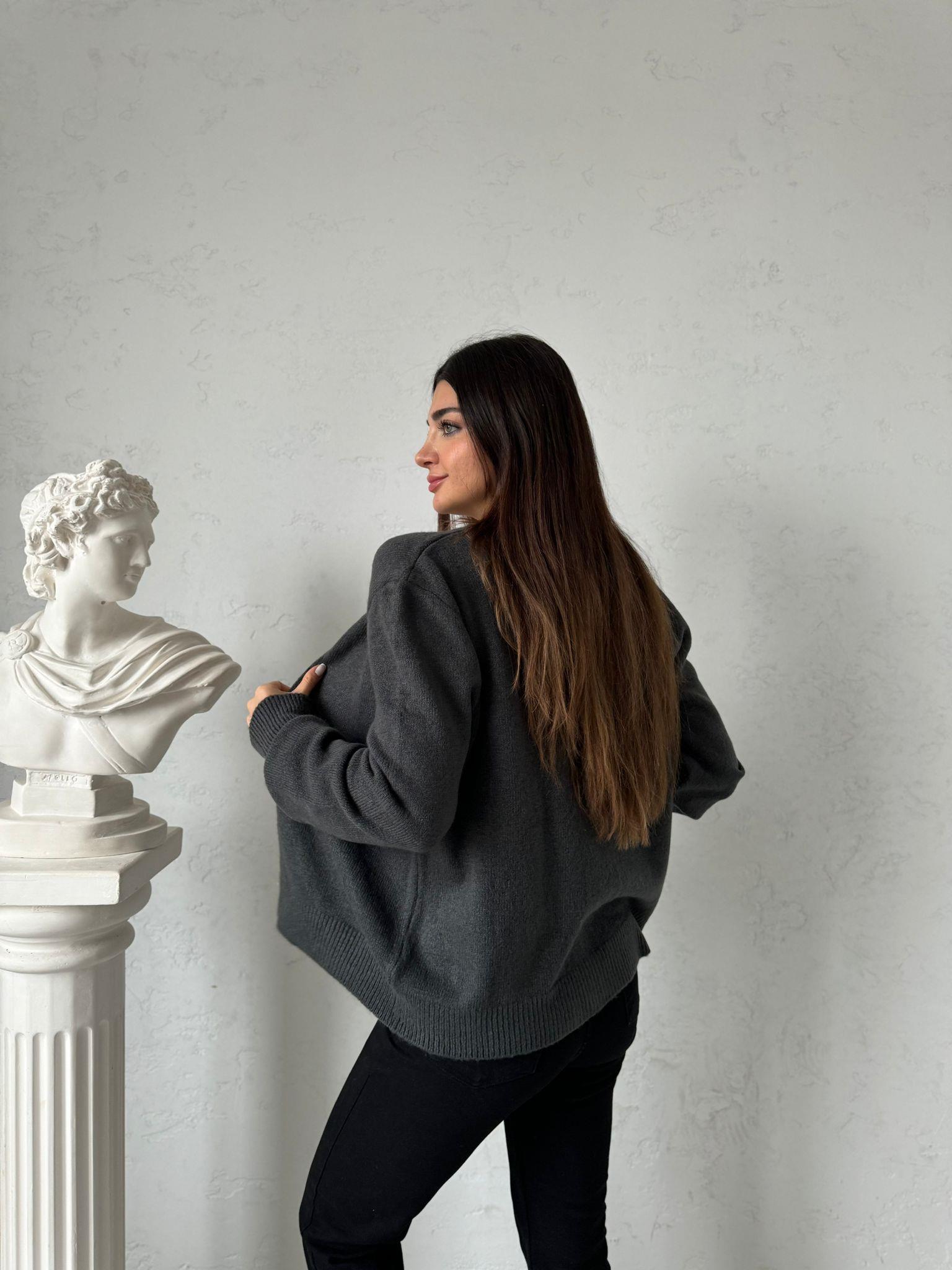 Füme Crop Hırka Takım