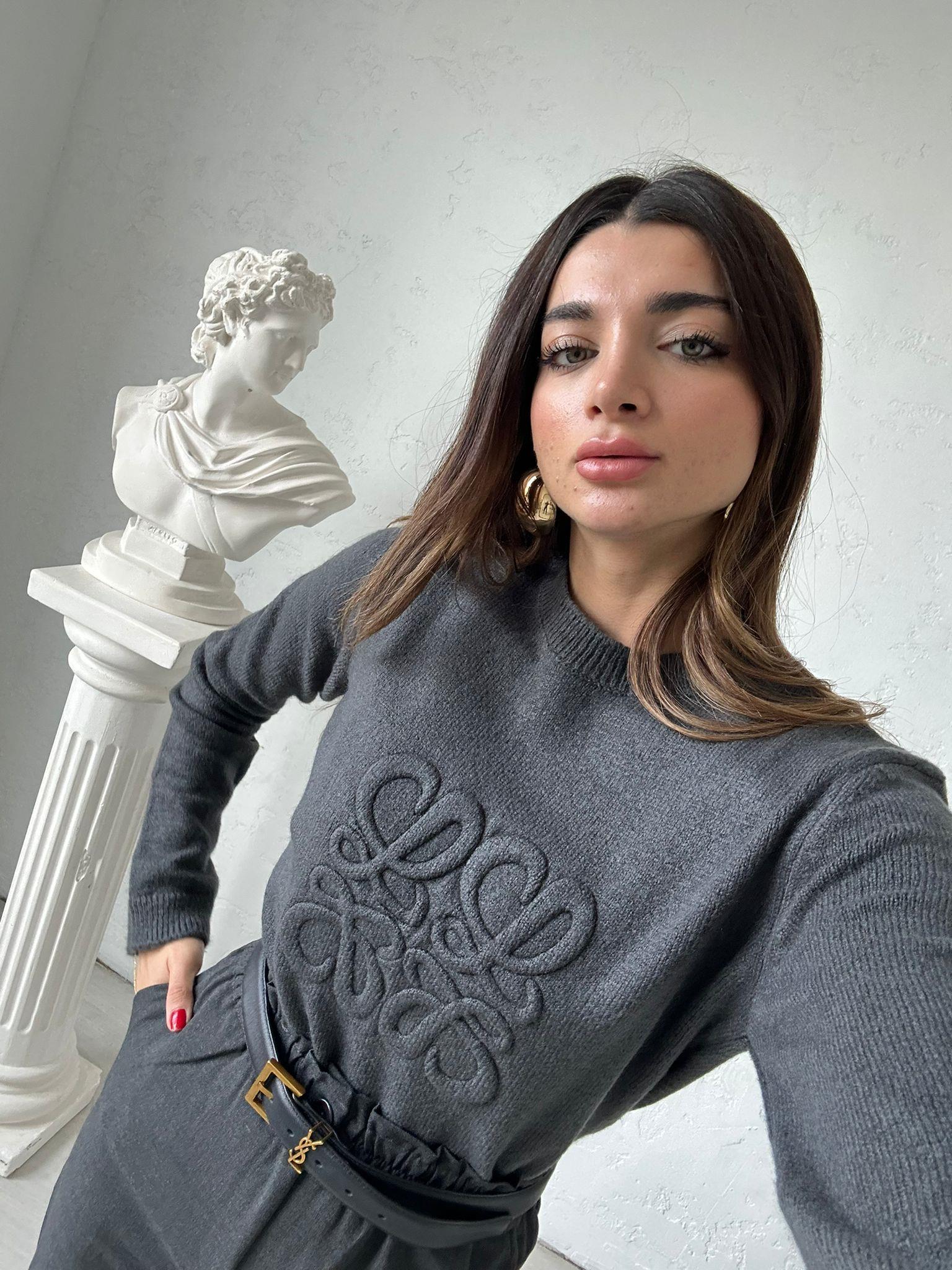 Füme Kabartma Desenli Kazak