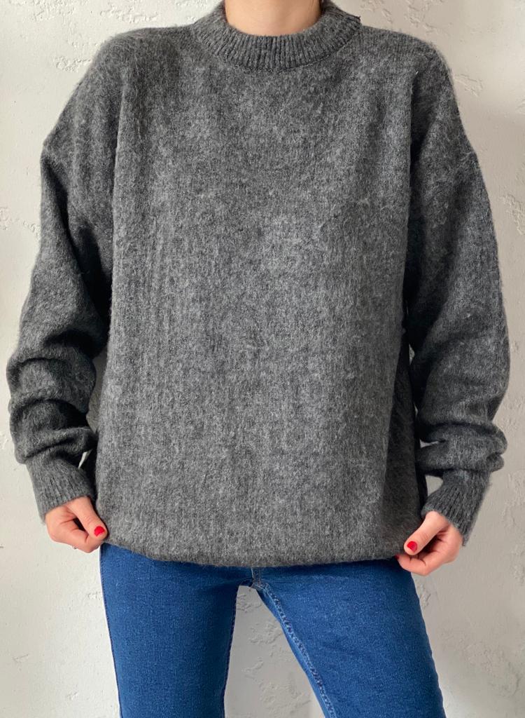 Füme Oversize Yumoş Kazak