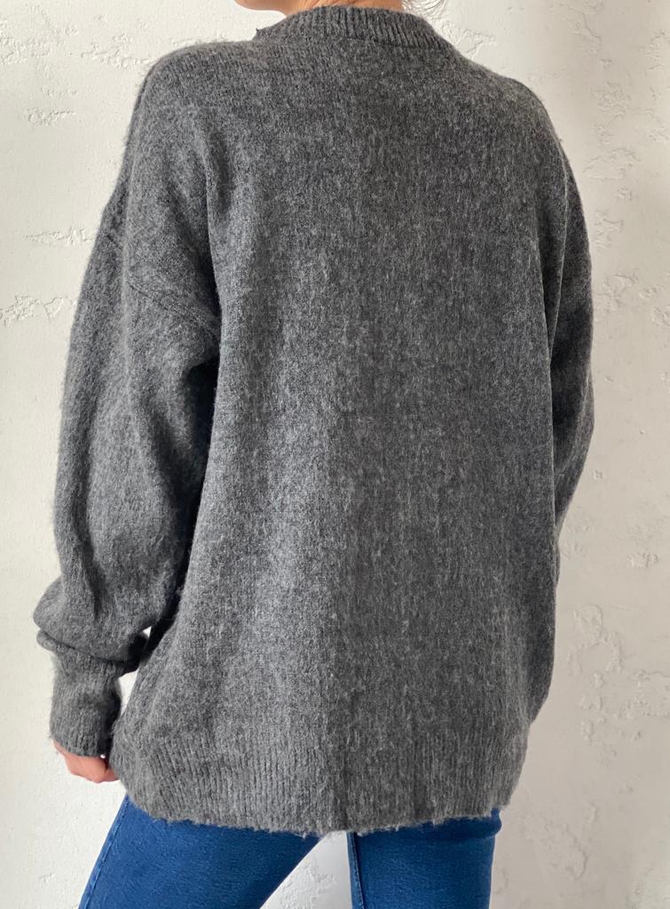 Füme Oversize Yumoş Kazak