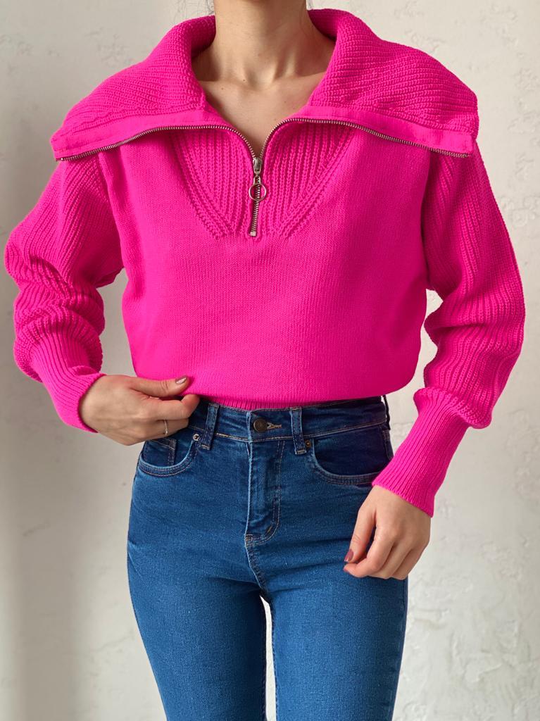 Fuşya Crop Kazak