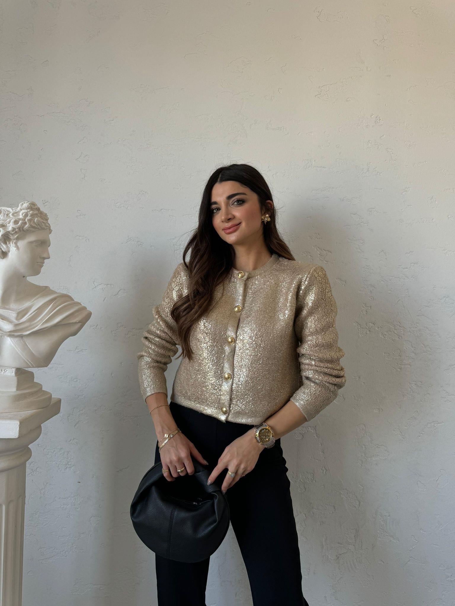 Gold Mumlu Hırka