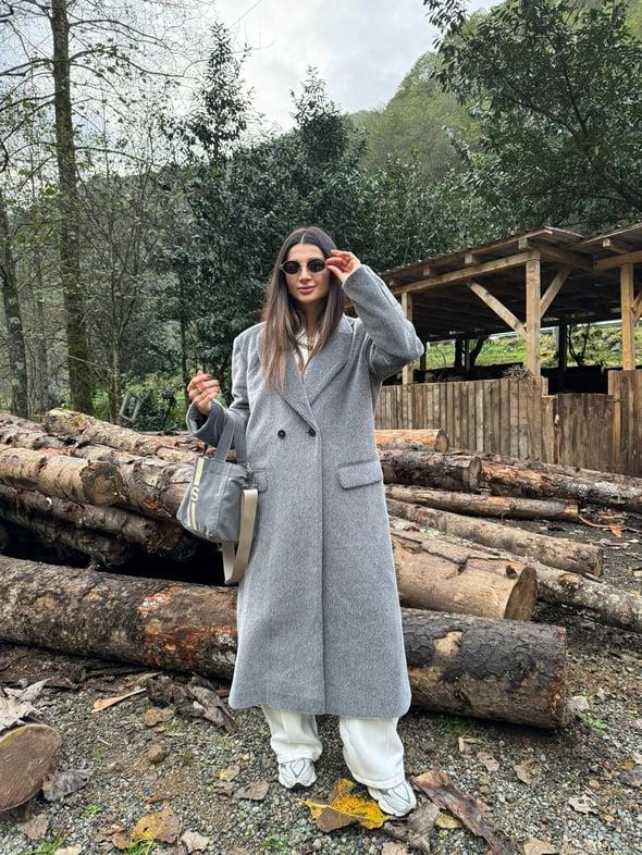 Gri Kırçıllı Cepli Kaban