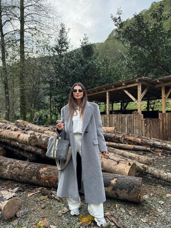 Gri Kırçıllı Cepli Kaban