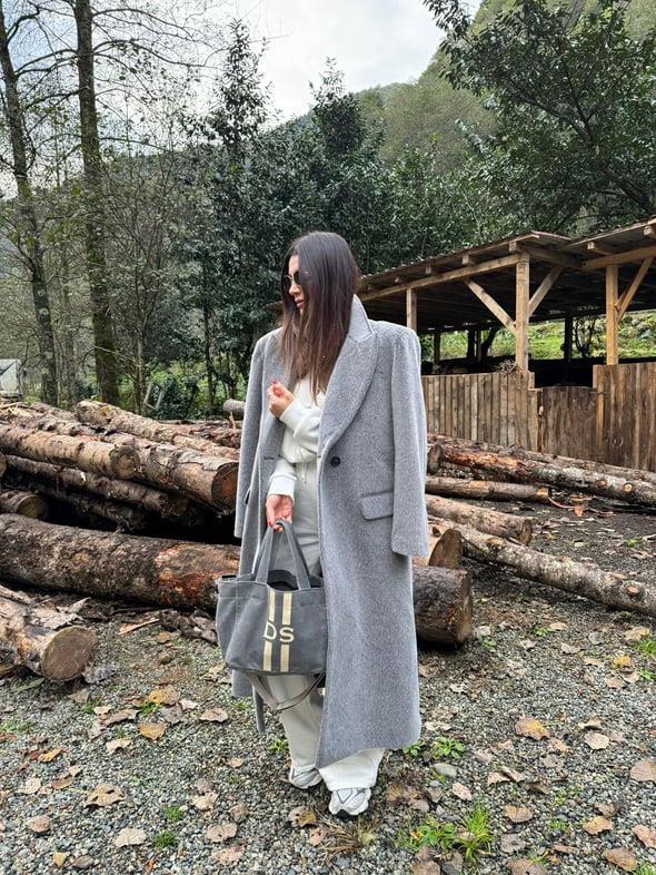 Gri Kırçıllı Cepli Kaban