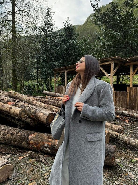 Gri Kırçıllı Cepli Kaban