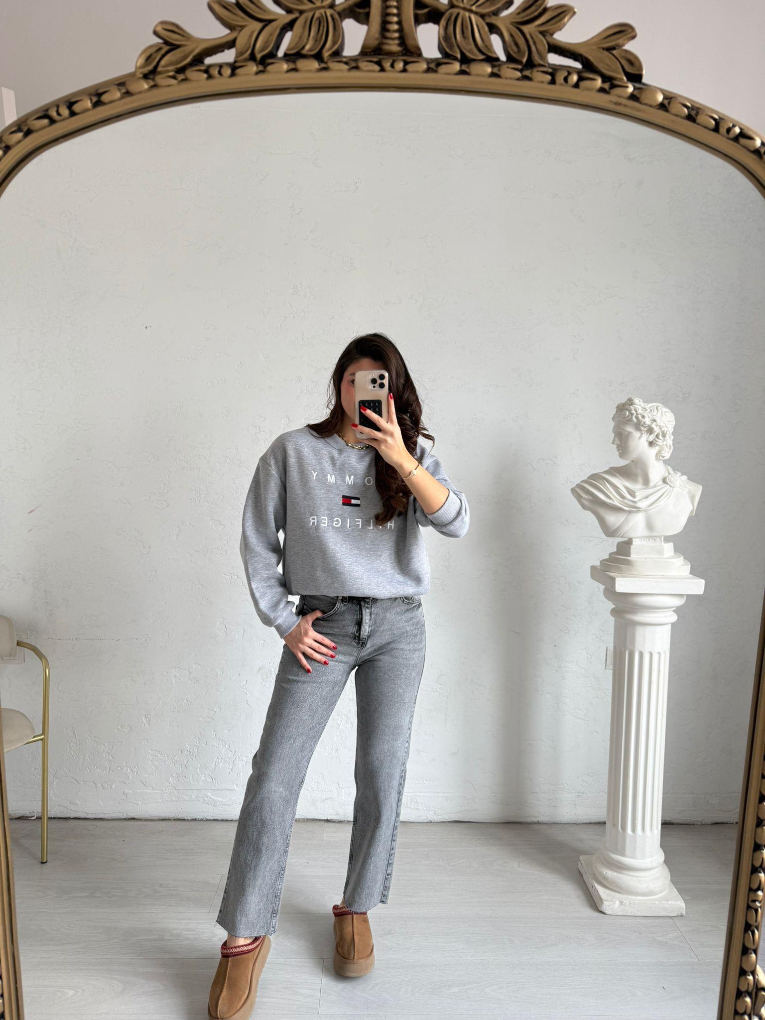 Gri Marka Model Logolu Sweat