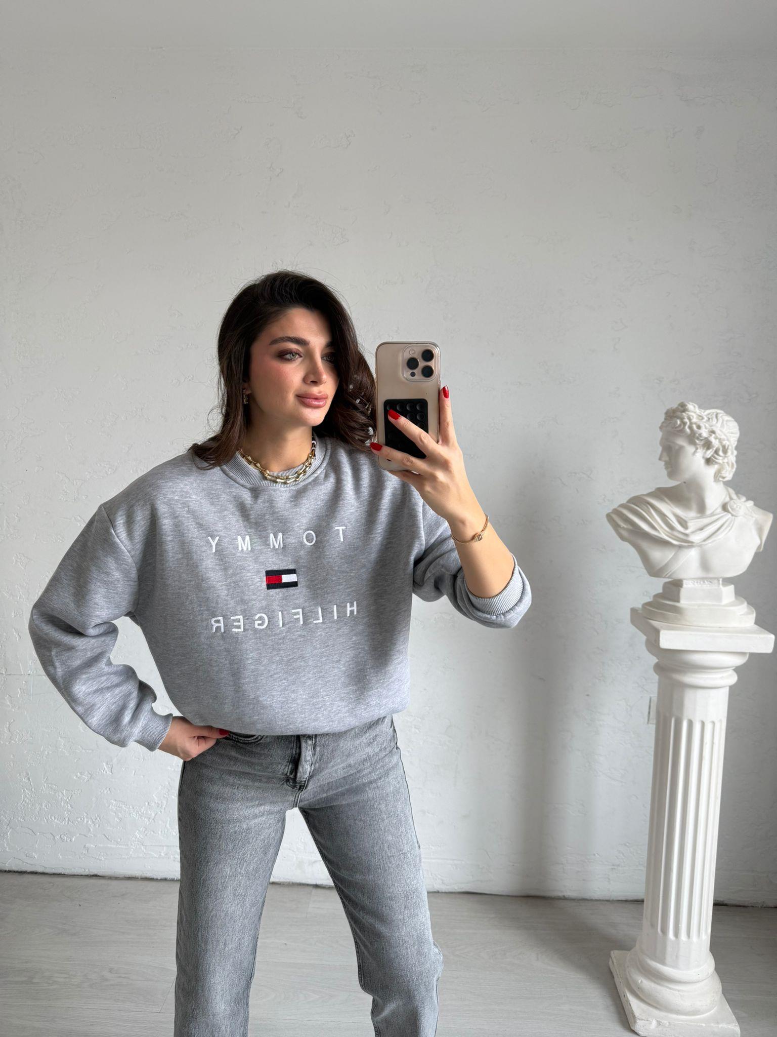 Gri Marka Model Logolu Sweat