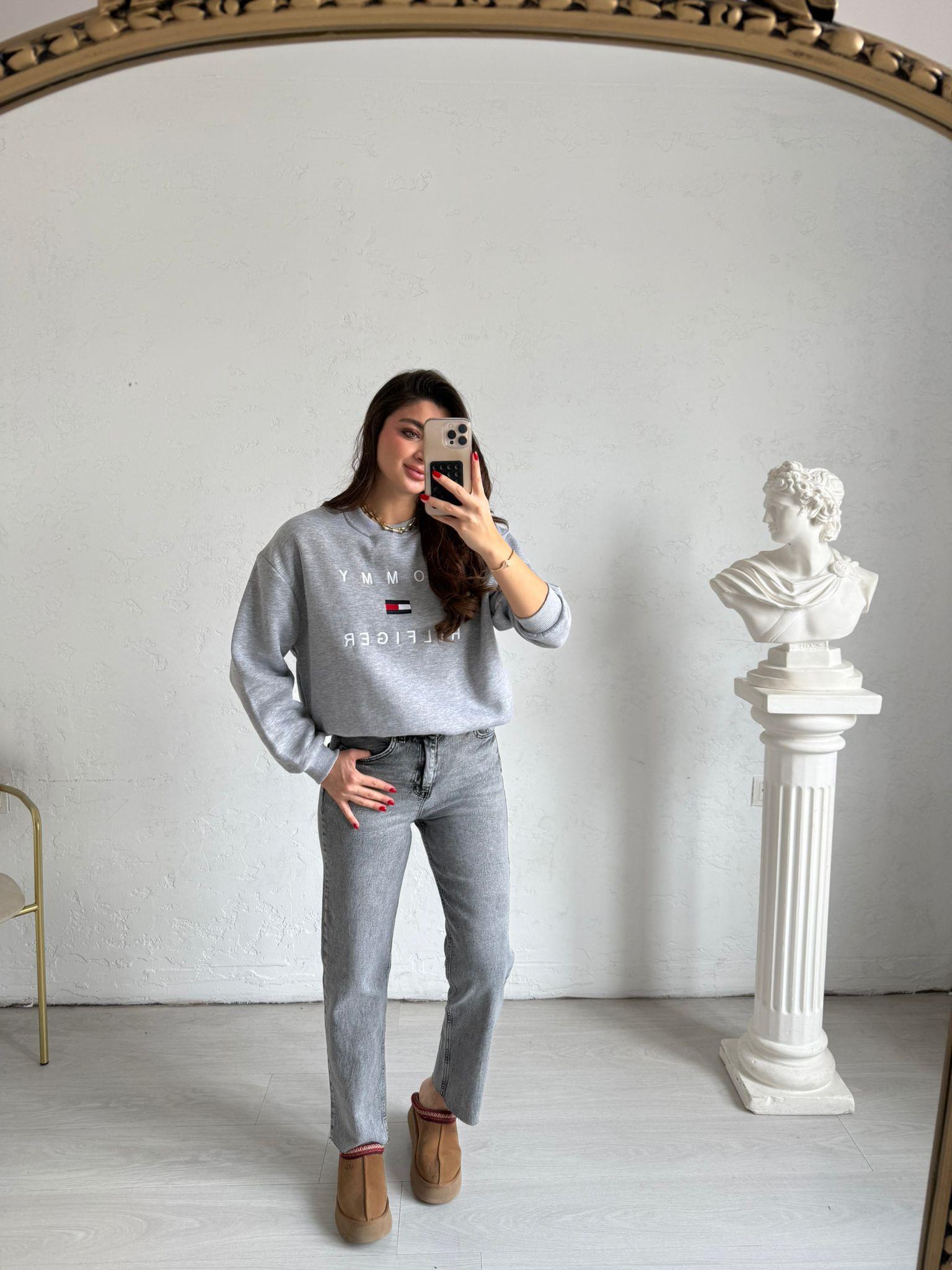 Gri Marka Model Logolu Sweat