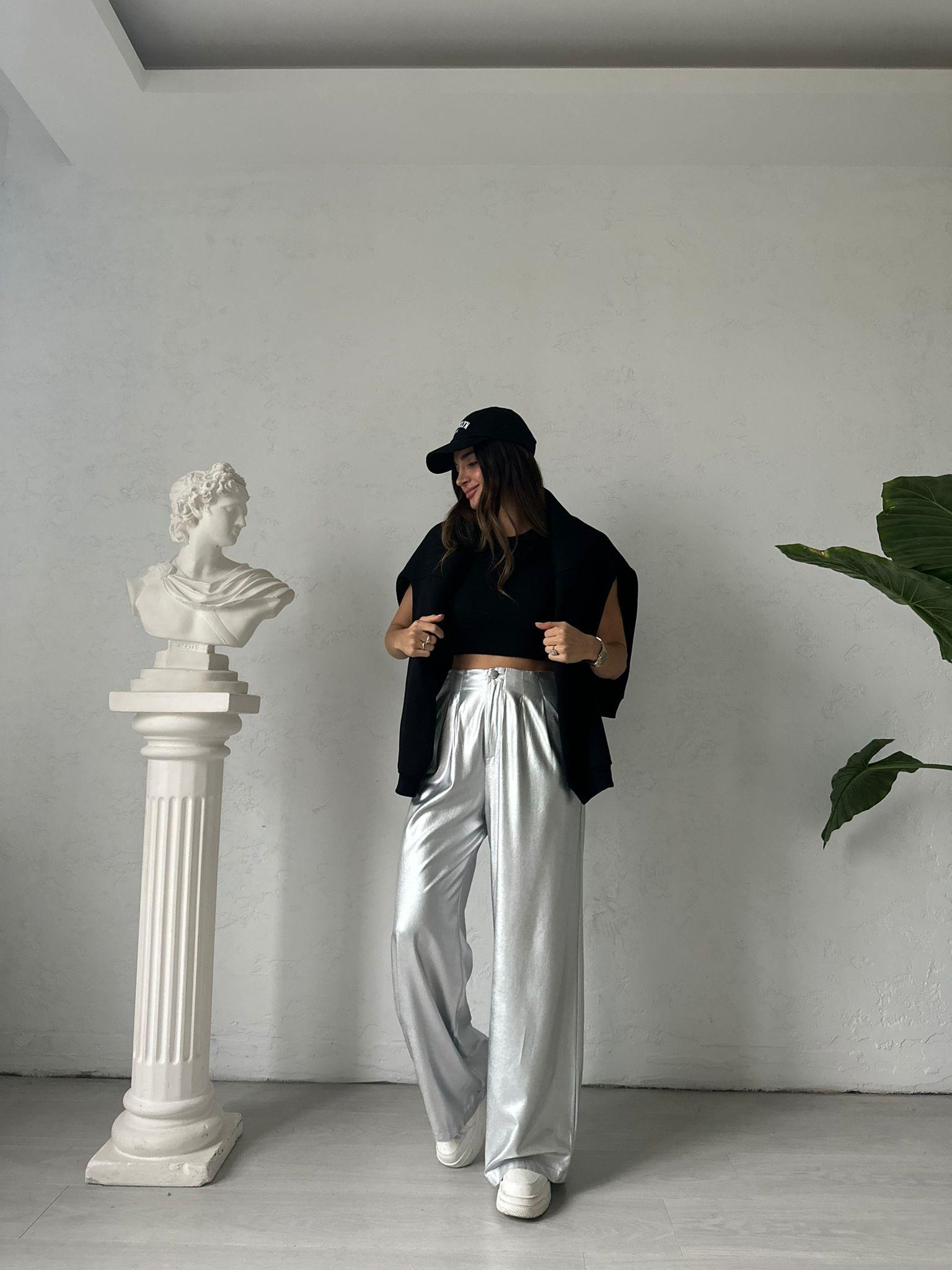 Gümüş Helen Palazzo Pantolon