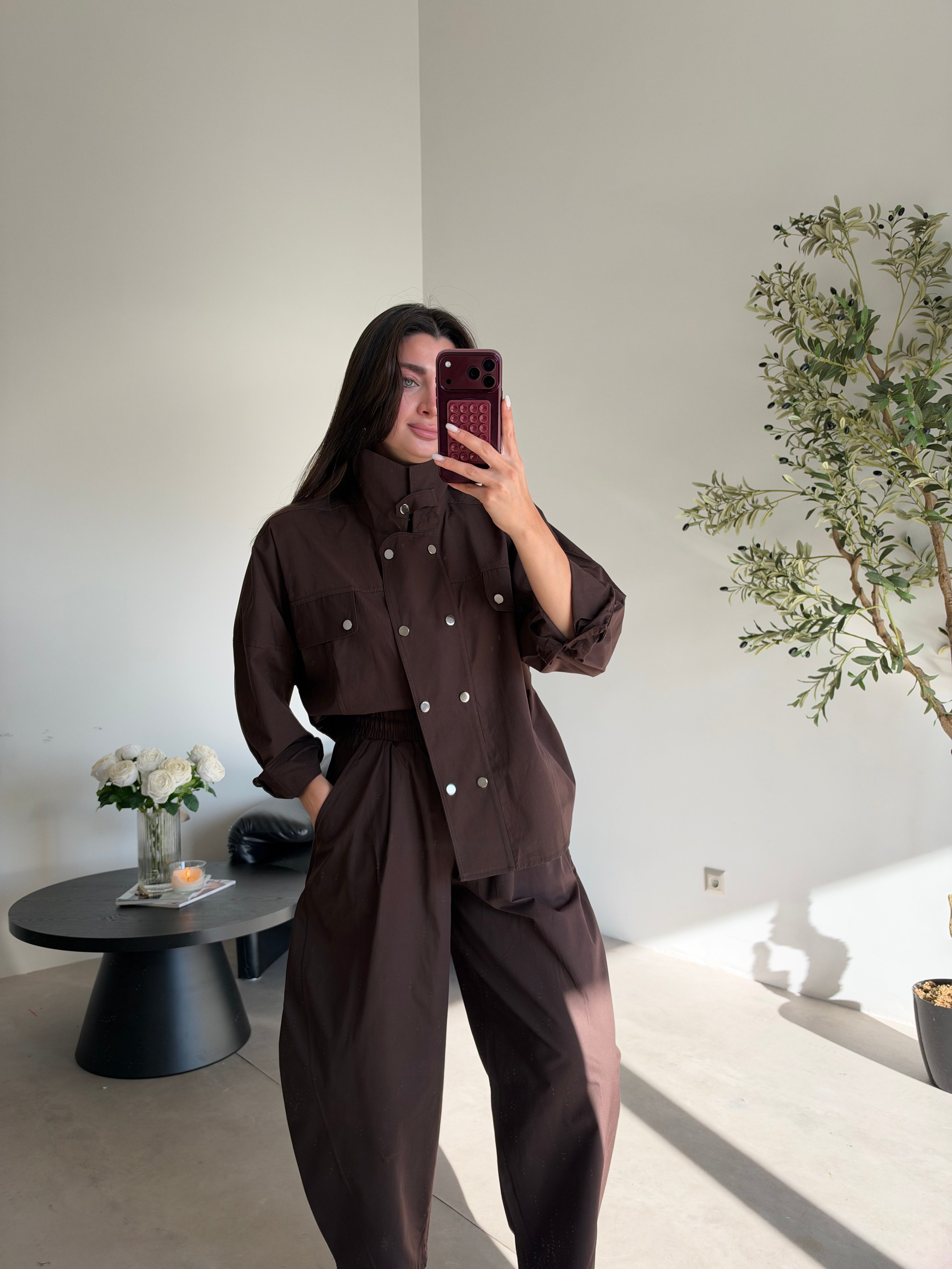 Kahve Çıtçıtlı Nova Takım