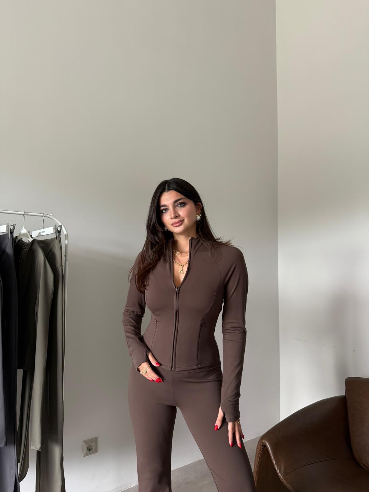 Kahve Comfortlux Likralı Takım