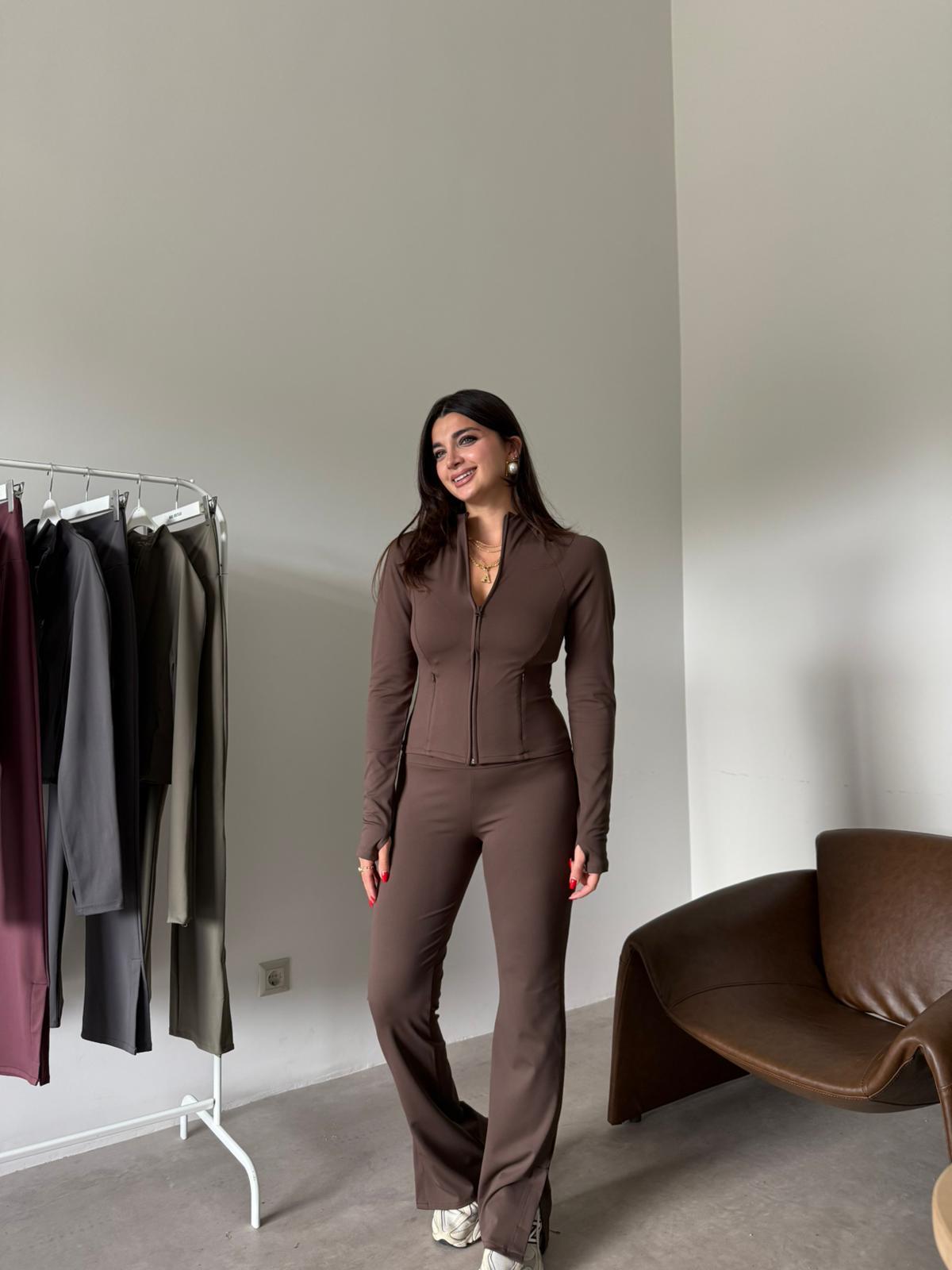 Kahve Comfortlux Likralı Takım