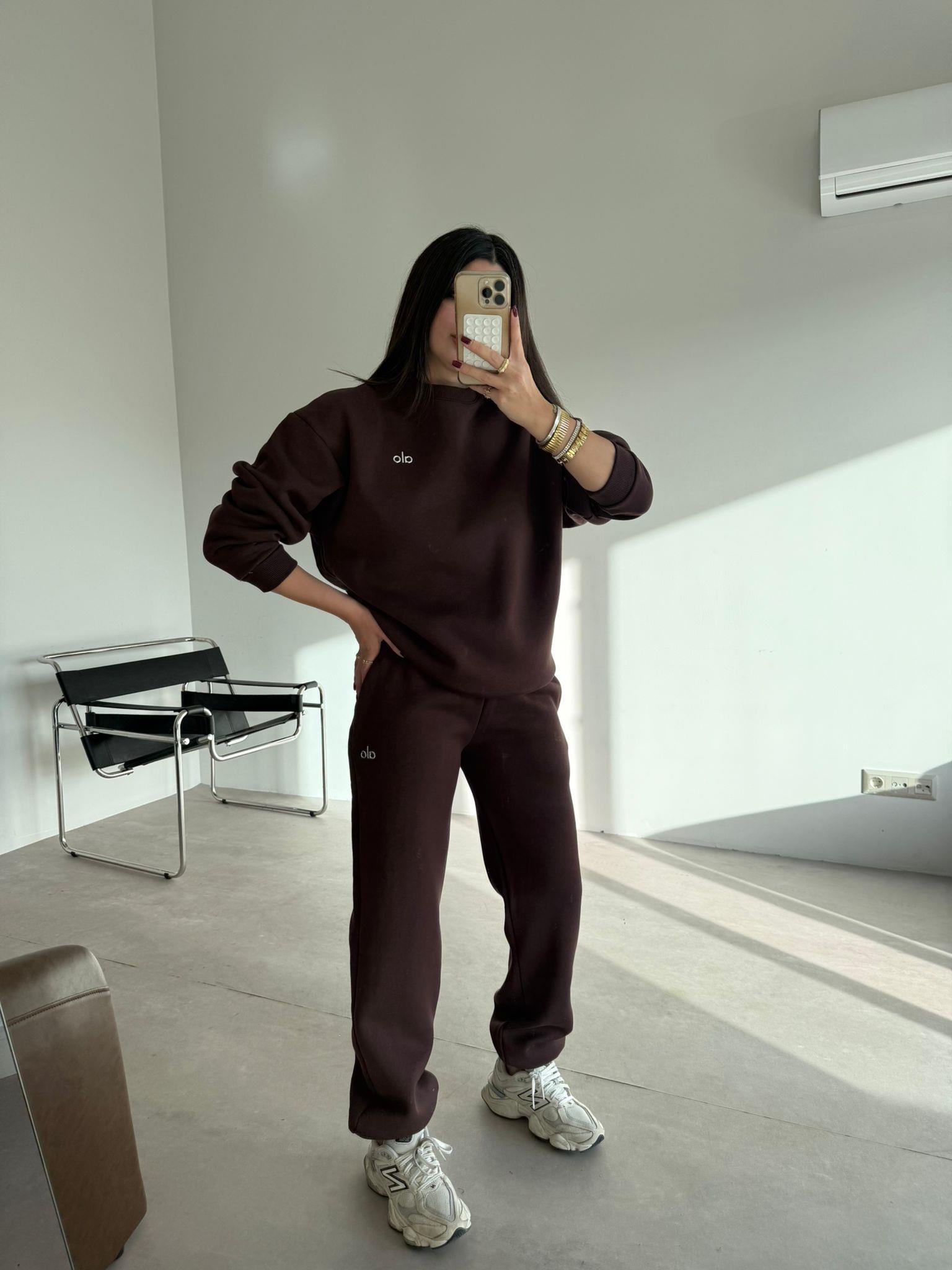 Kahve Logolu Basic Eşofman Takımı