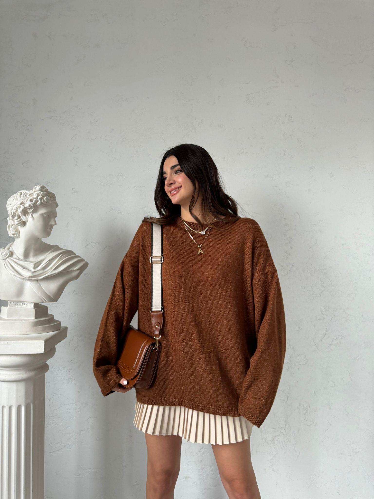 Kahve Oversize Kazak