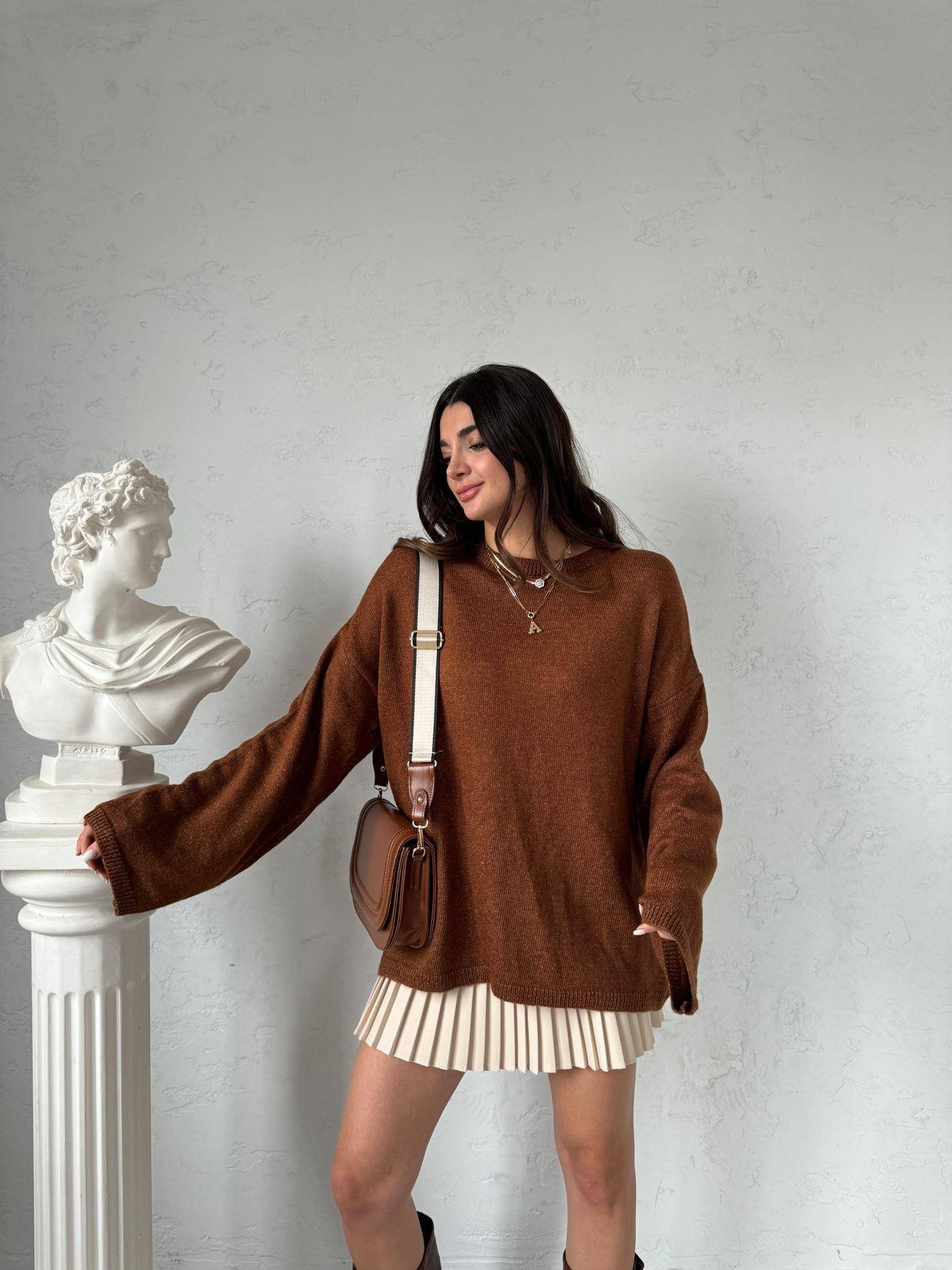 Kahve Oversize Kazak