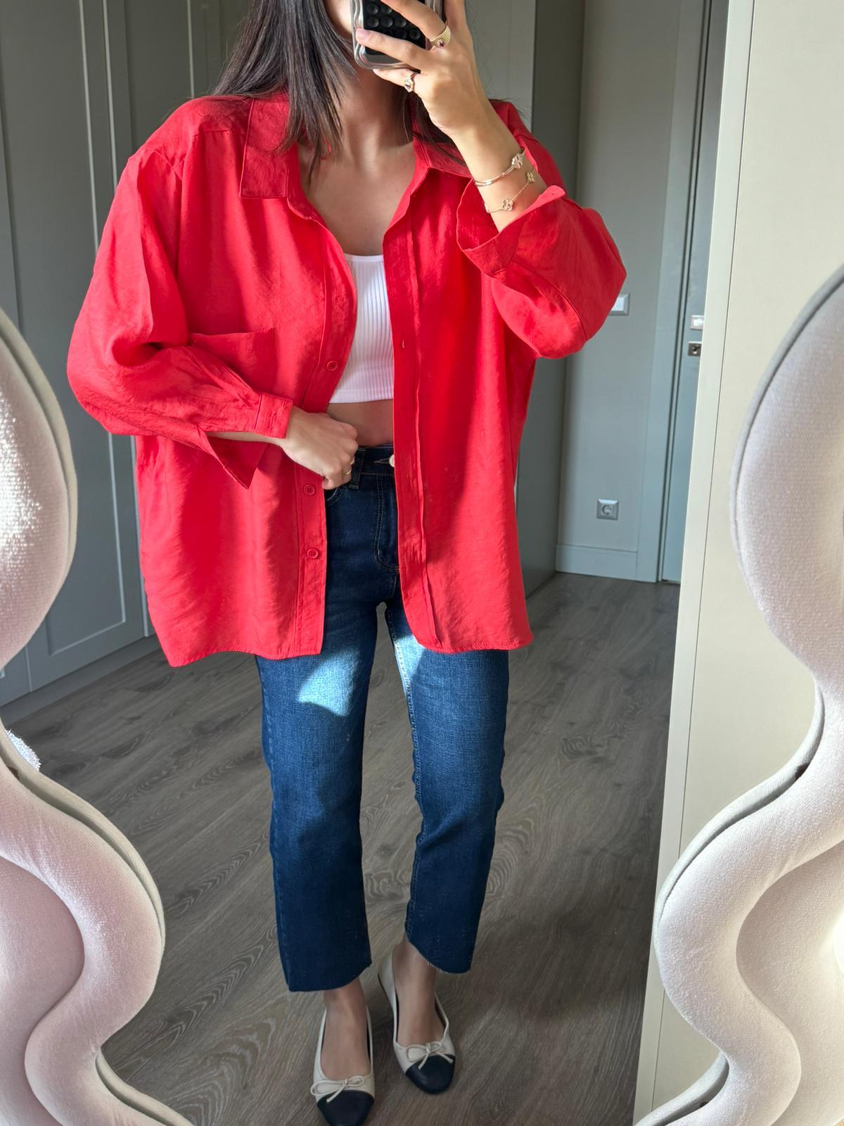 Kırmızı Alice Gömlek